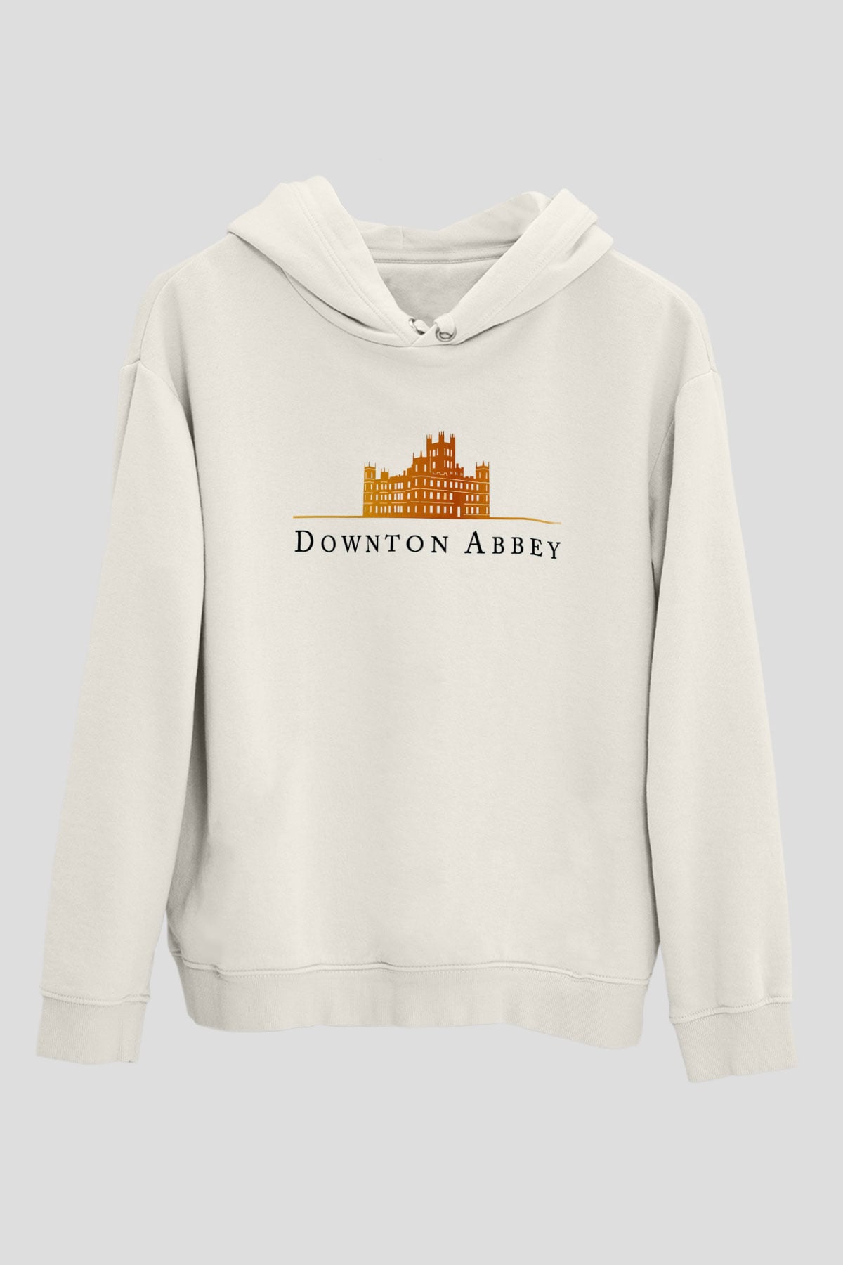 Downtown Abbey Beyaz Unisex Hoodie