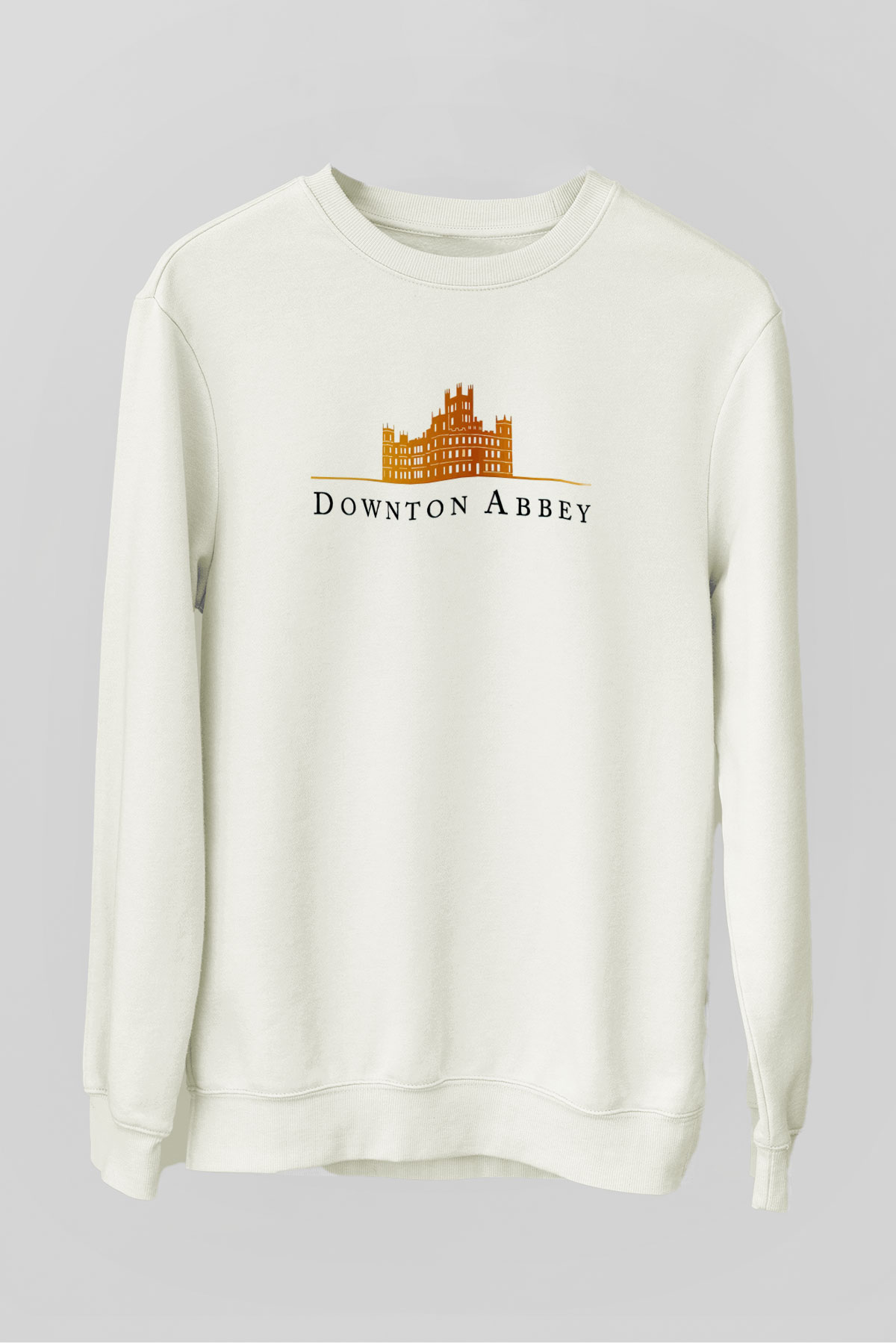 Downtown Abbey Beyaz Unisex Sweatshirt