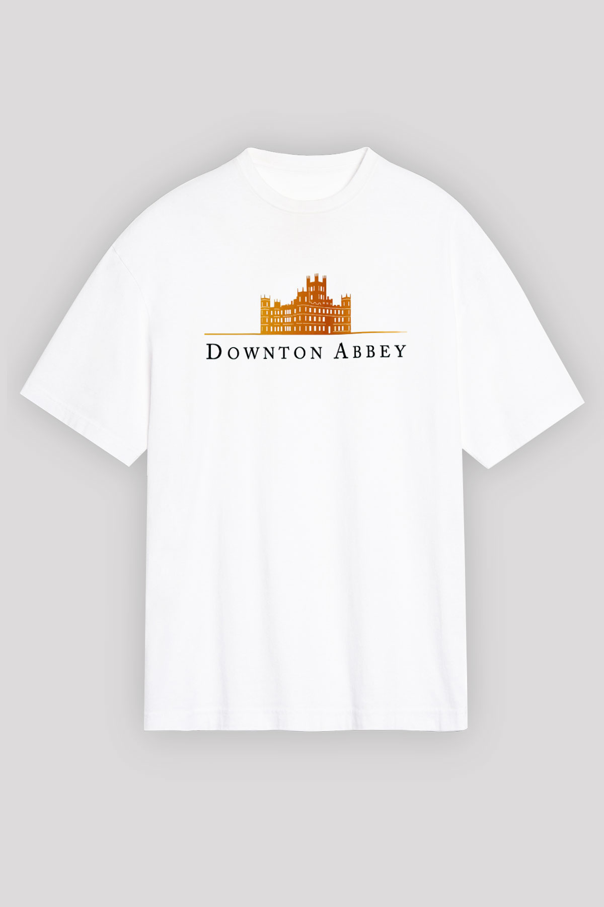 Downtown Abbey Beyaz Unisex Tişört T-Shirt