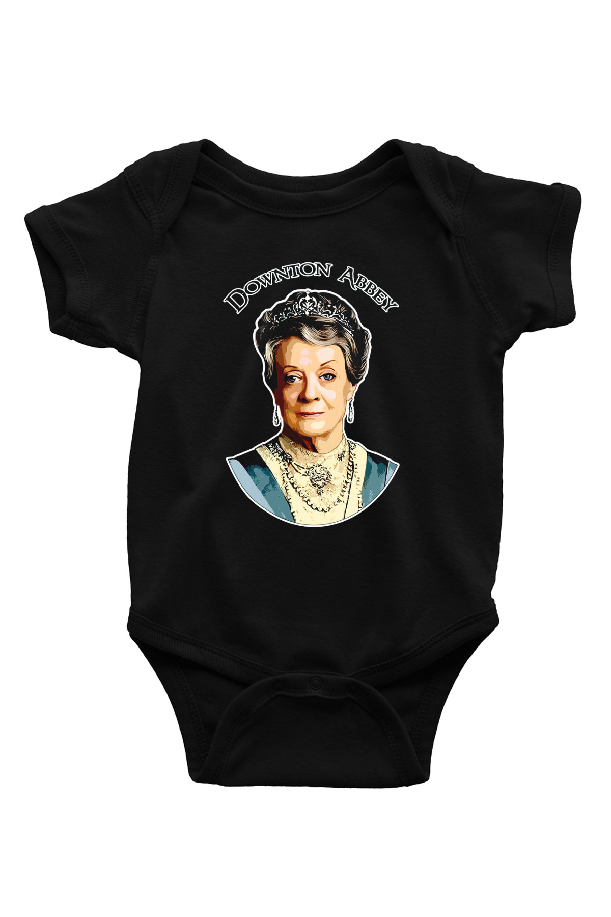Downtown Abbey Siyah Bebek Body - Zıbın