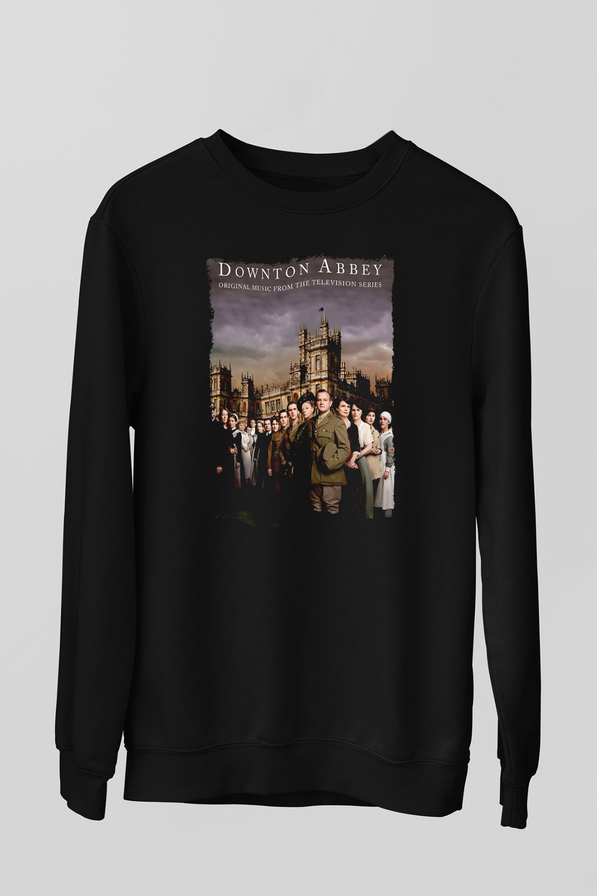 Downtown Abbey Siyah Unisex Sweatshirt