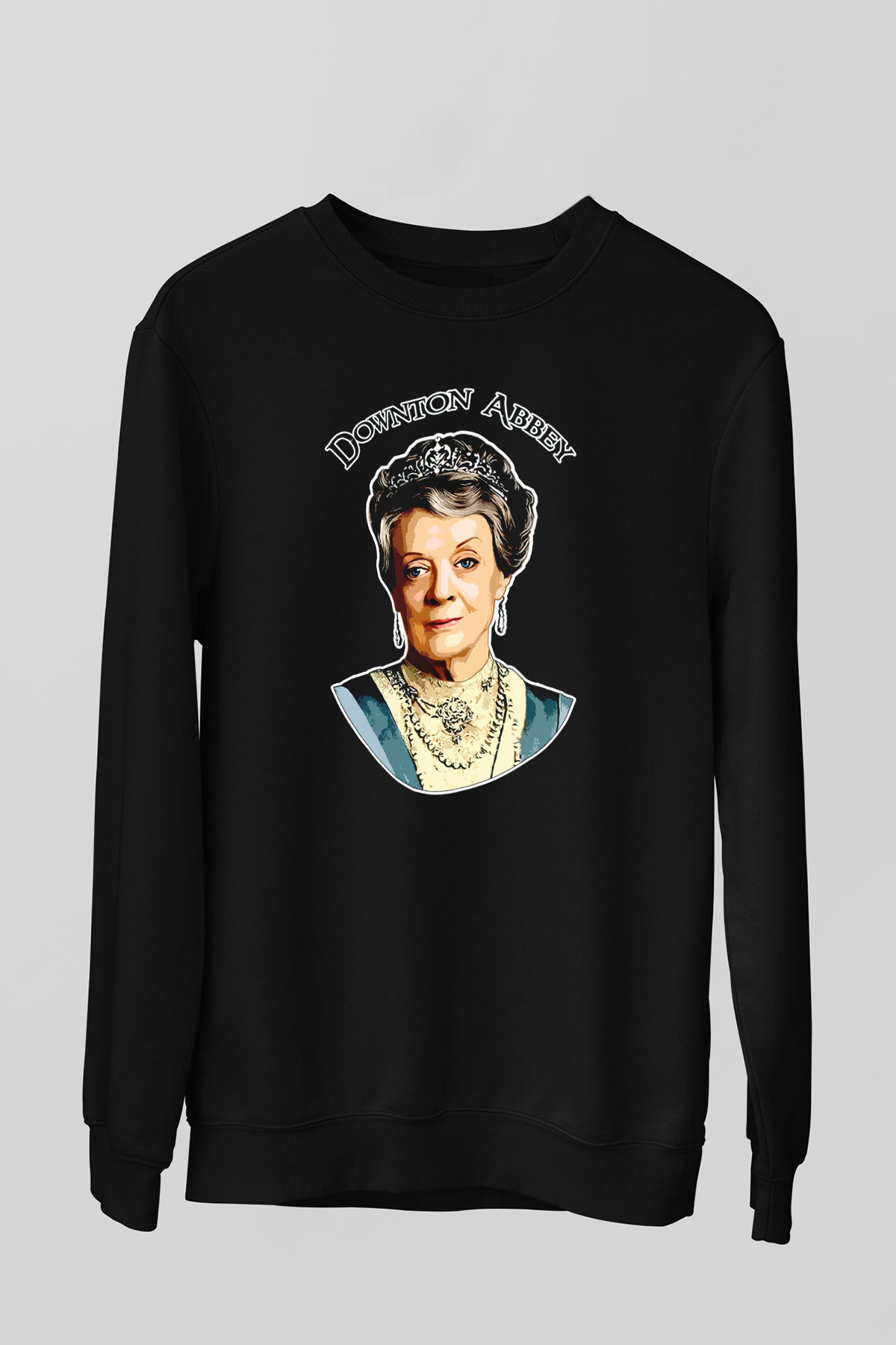 Downtown Abbey Siyah Unisex Sweatshirt