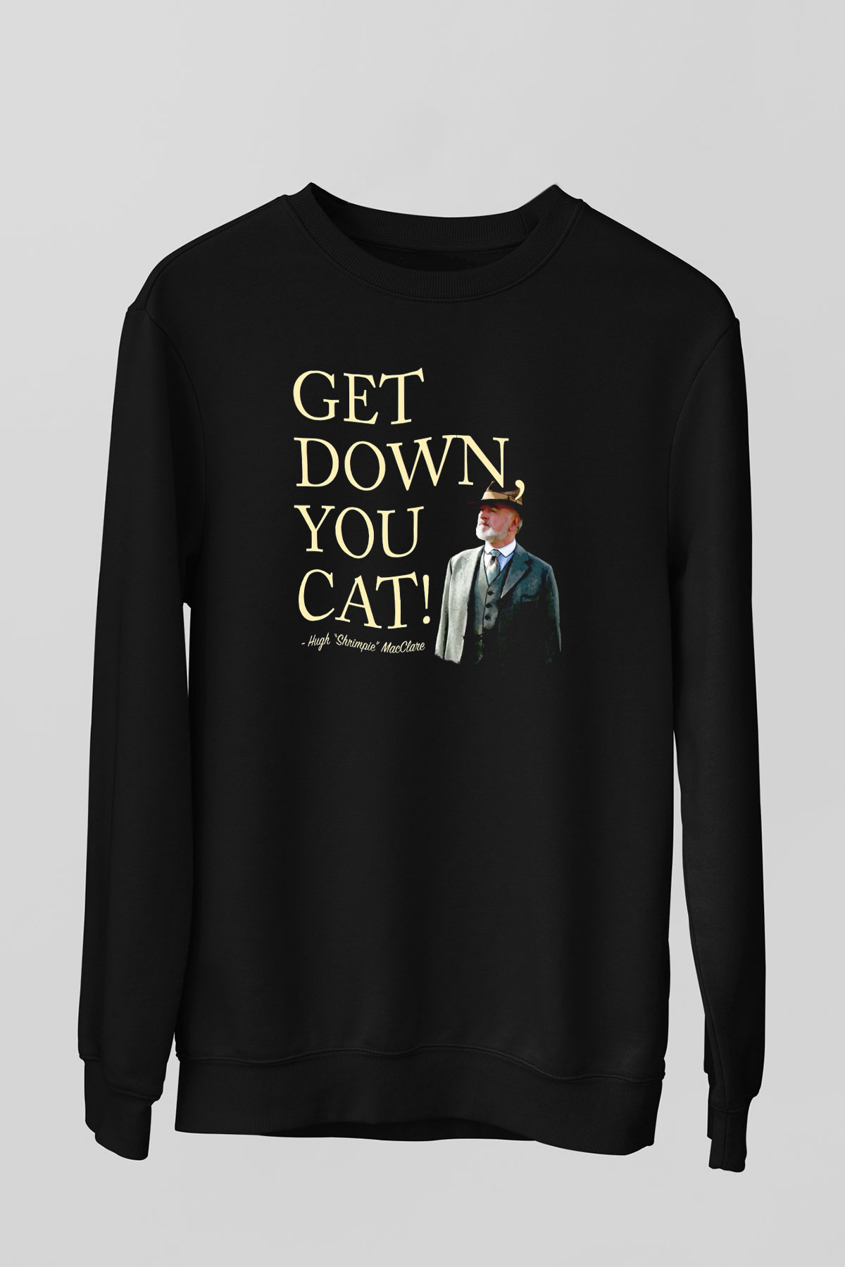 Downtown Abbey Siyah Unisex Sweatshirt