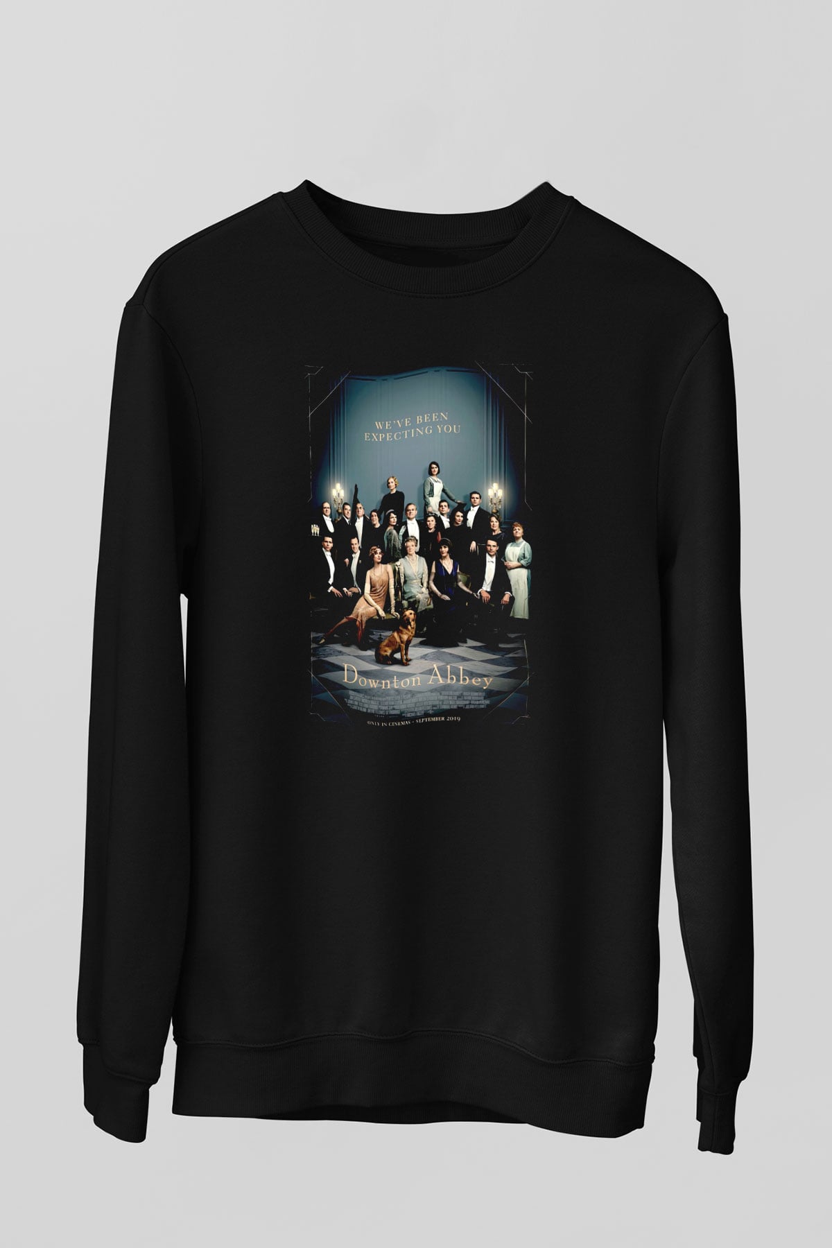 Downtown Abbey Siyah Unisex Sweatshirt
