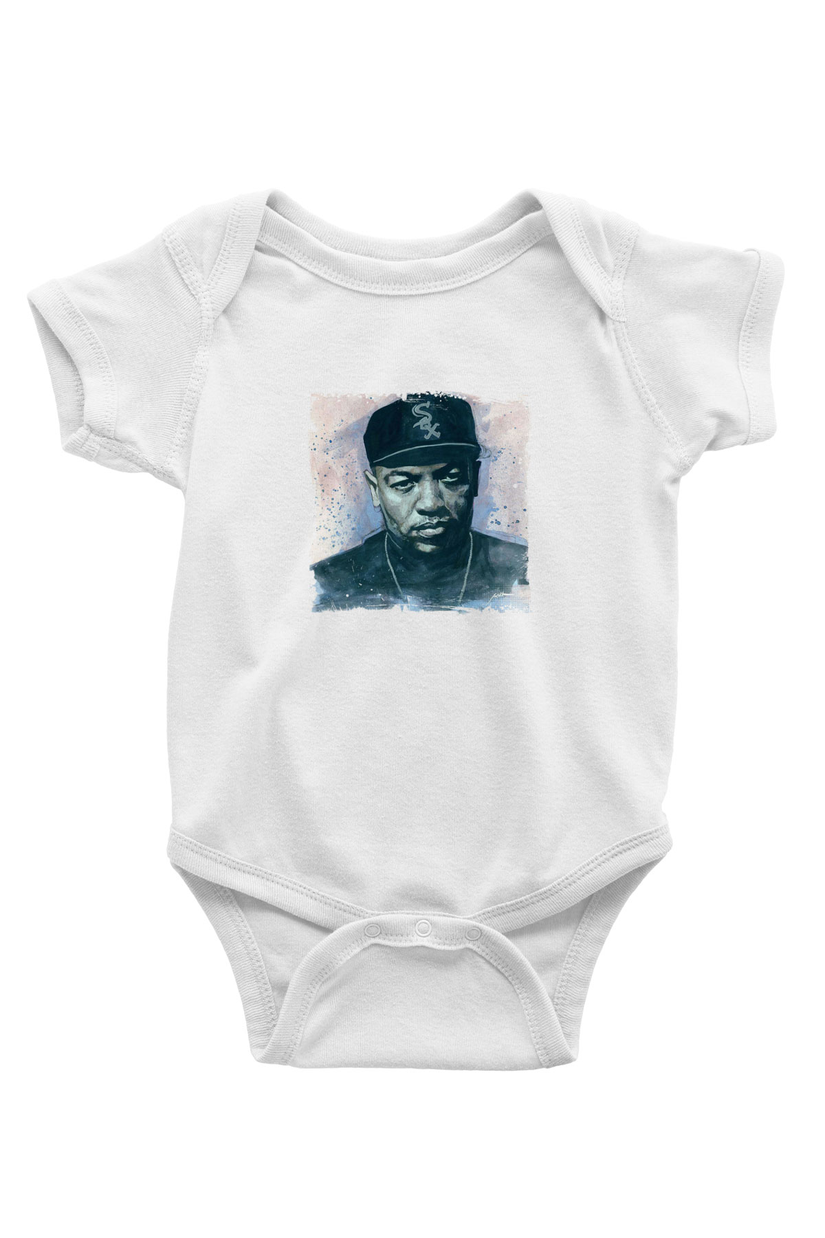 Dr. Dre Baskılı Unisex Beyaz Bebek Body - Zıbın