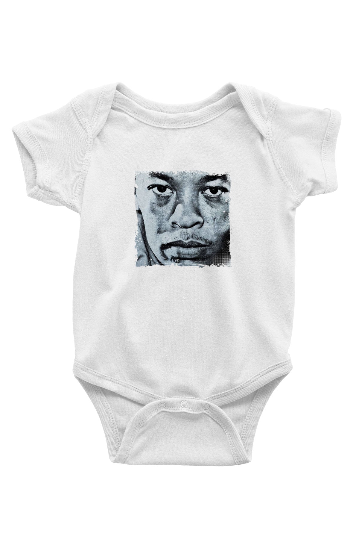 Dr. Dre Baskılı Unisex Beyaz Bebek Body - Zıbın