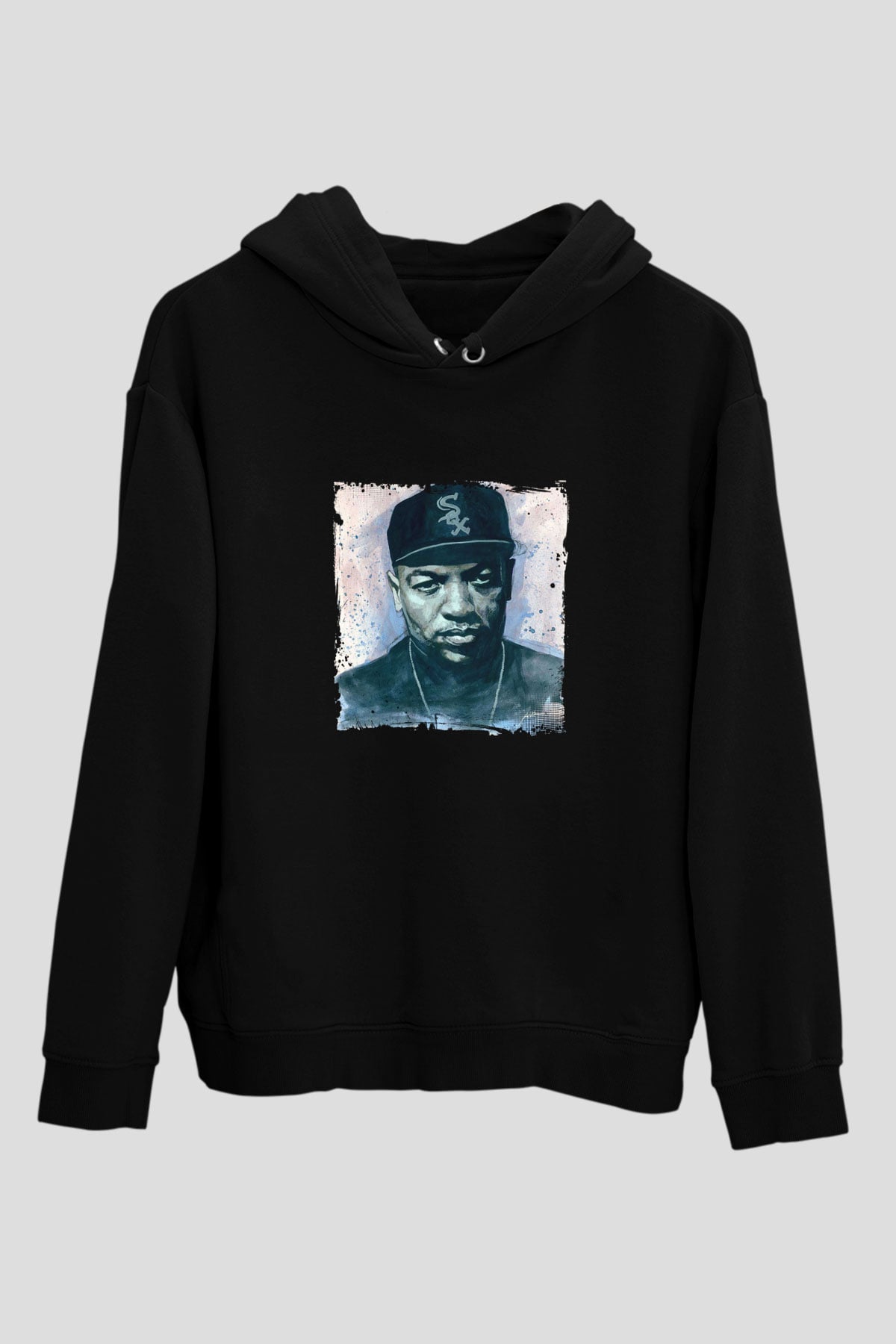 Dr. Dre Baskılı Unisex Siyah Hoodie