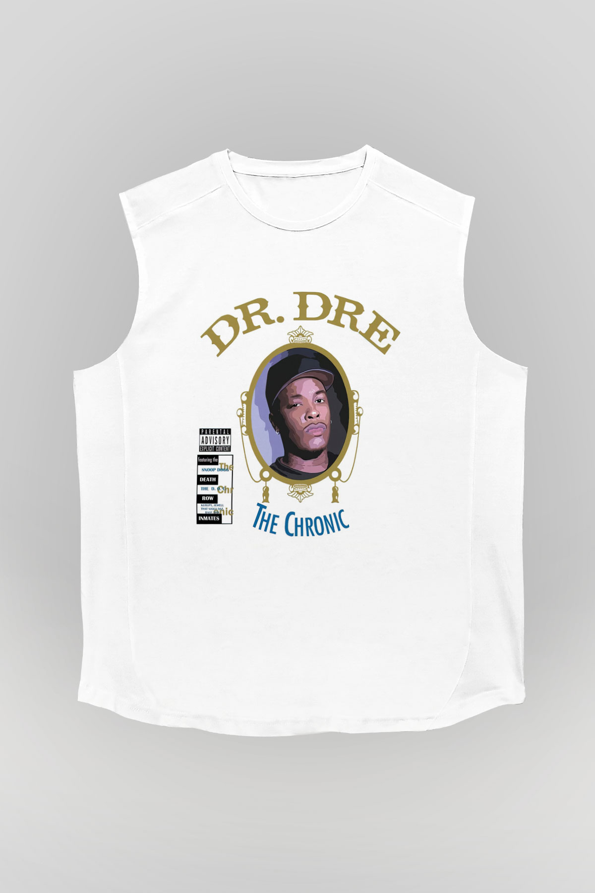 Dr.Dre Beyaz Unisex Kolsuz Tişört