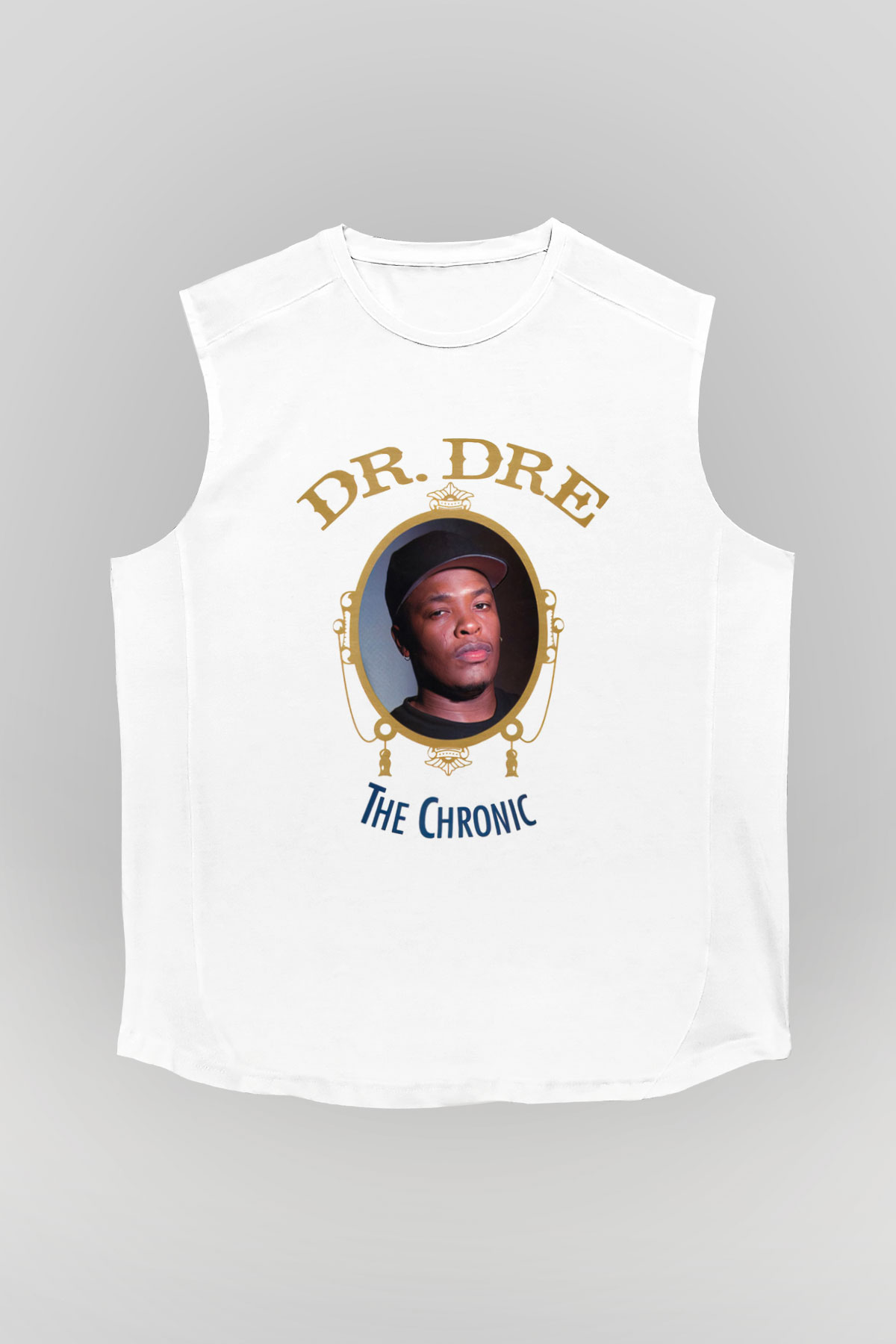 Dr.Dre Beyaz Unisex Kolsuz Tişört
