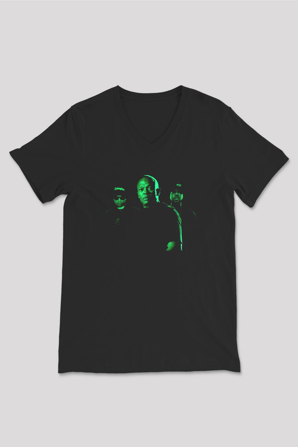 Dr.Dre Siyah Unisex V Yaka Tişört