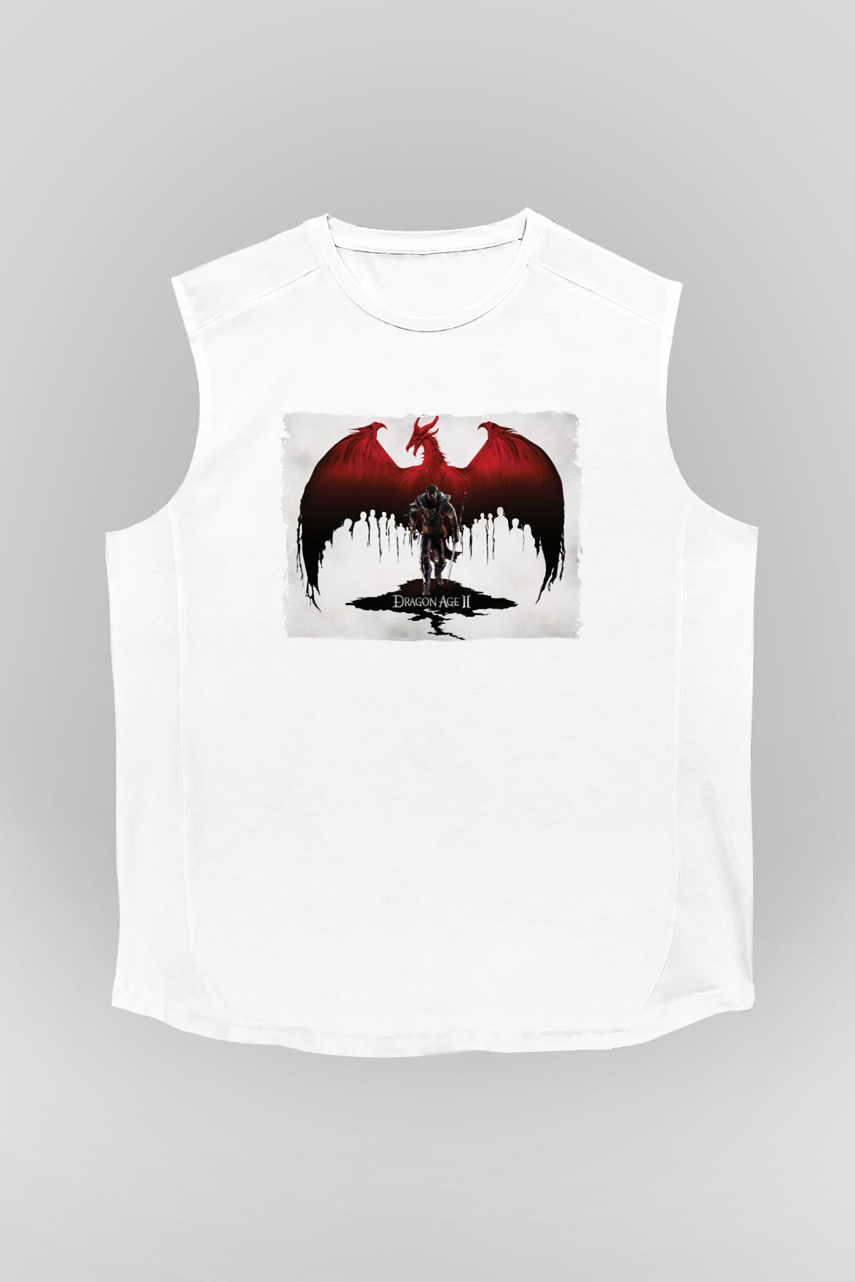 Dragon Age Beyaz Unisex Kolsuz Tişört