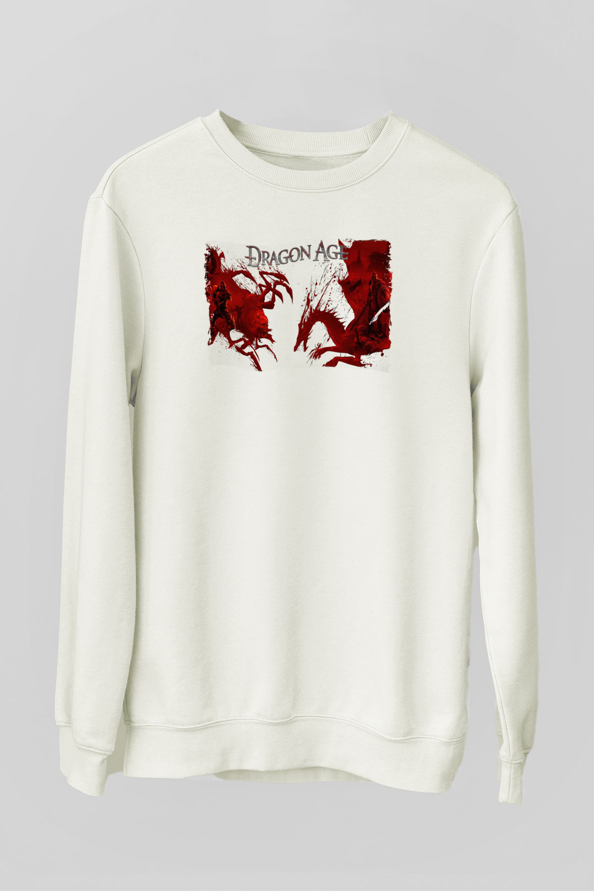 Dragon Age Beyaz Unisex Sweatshirt