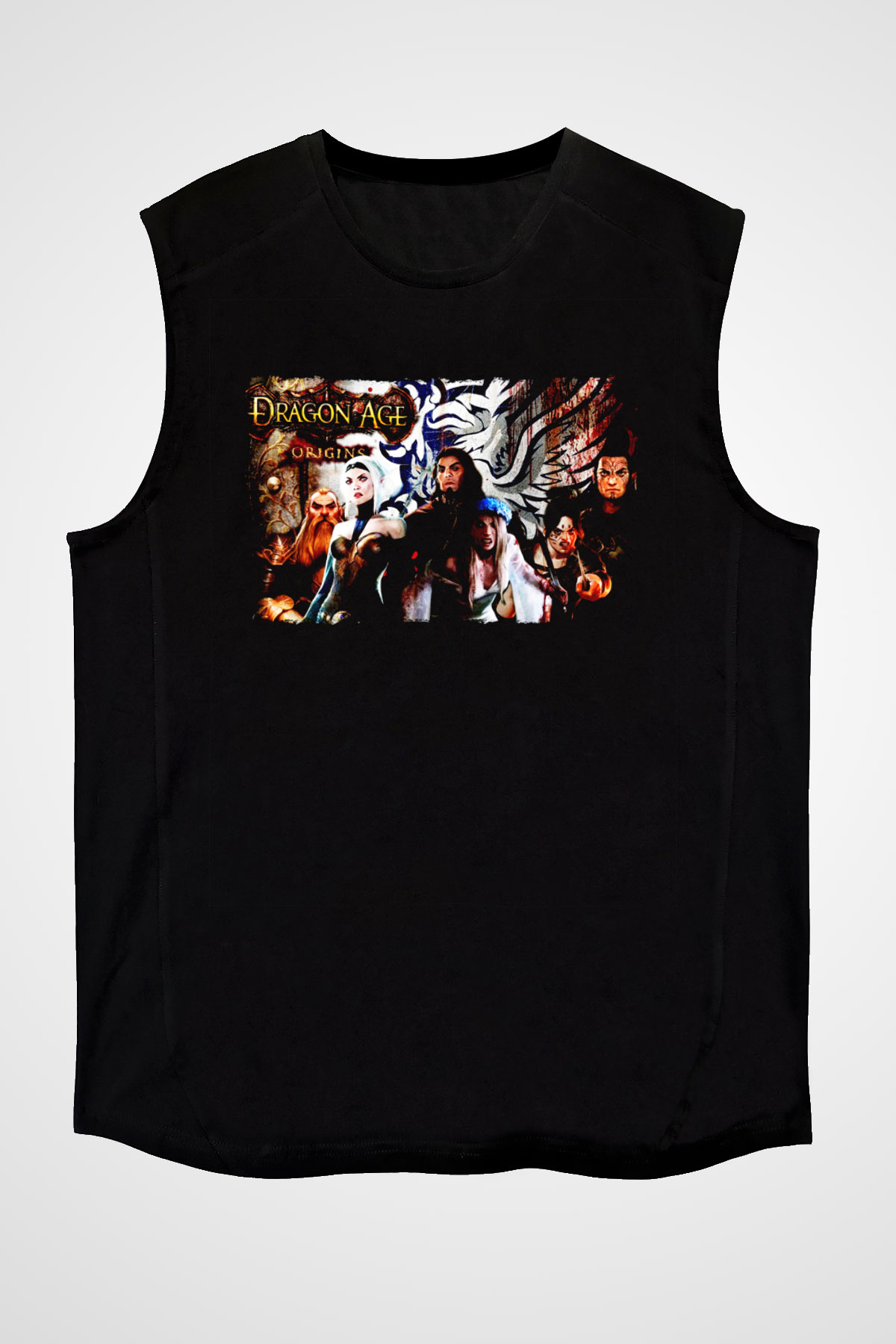 Dragon Age Siyah Unisex Kolsuz Tişört