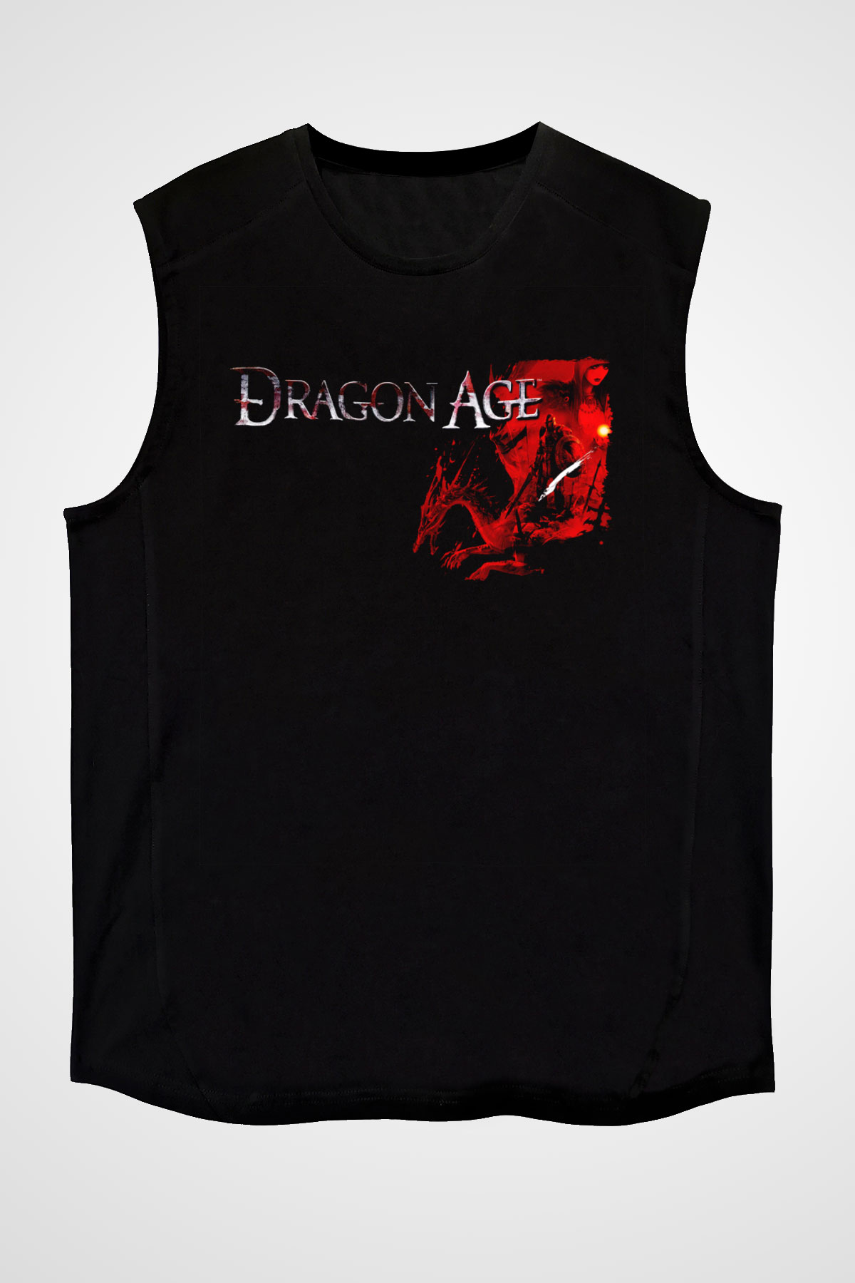 Dragon Age Siyah Unisex Kolsuz Tişört