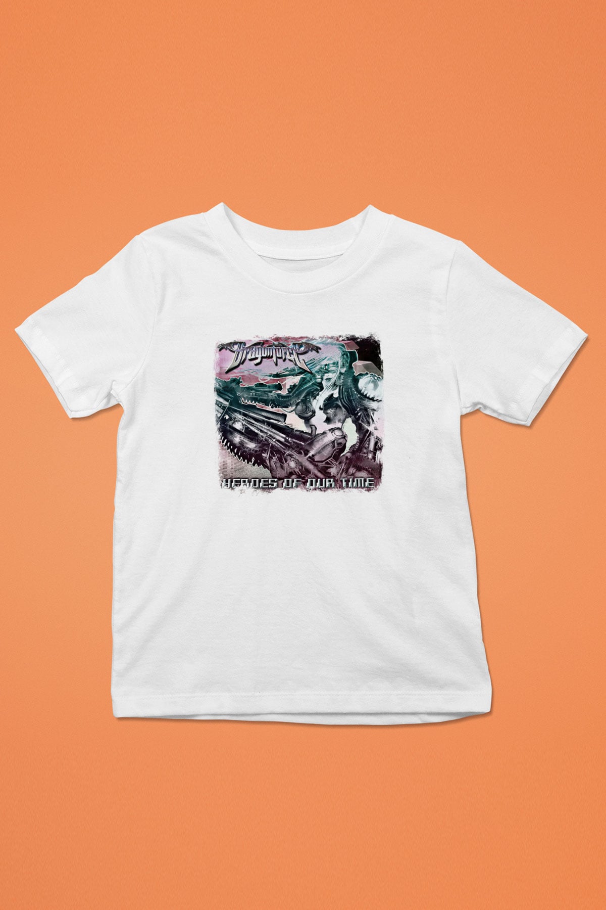 Dragon Force Baskılı Unisex Beyaz Çocuk Tişört
