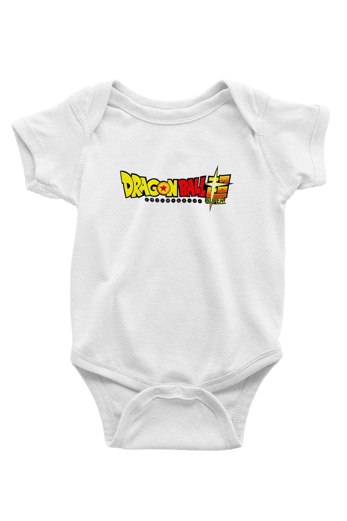 Dragonball Baskılı Beyaz Unisex Bebek Body - Zıbın