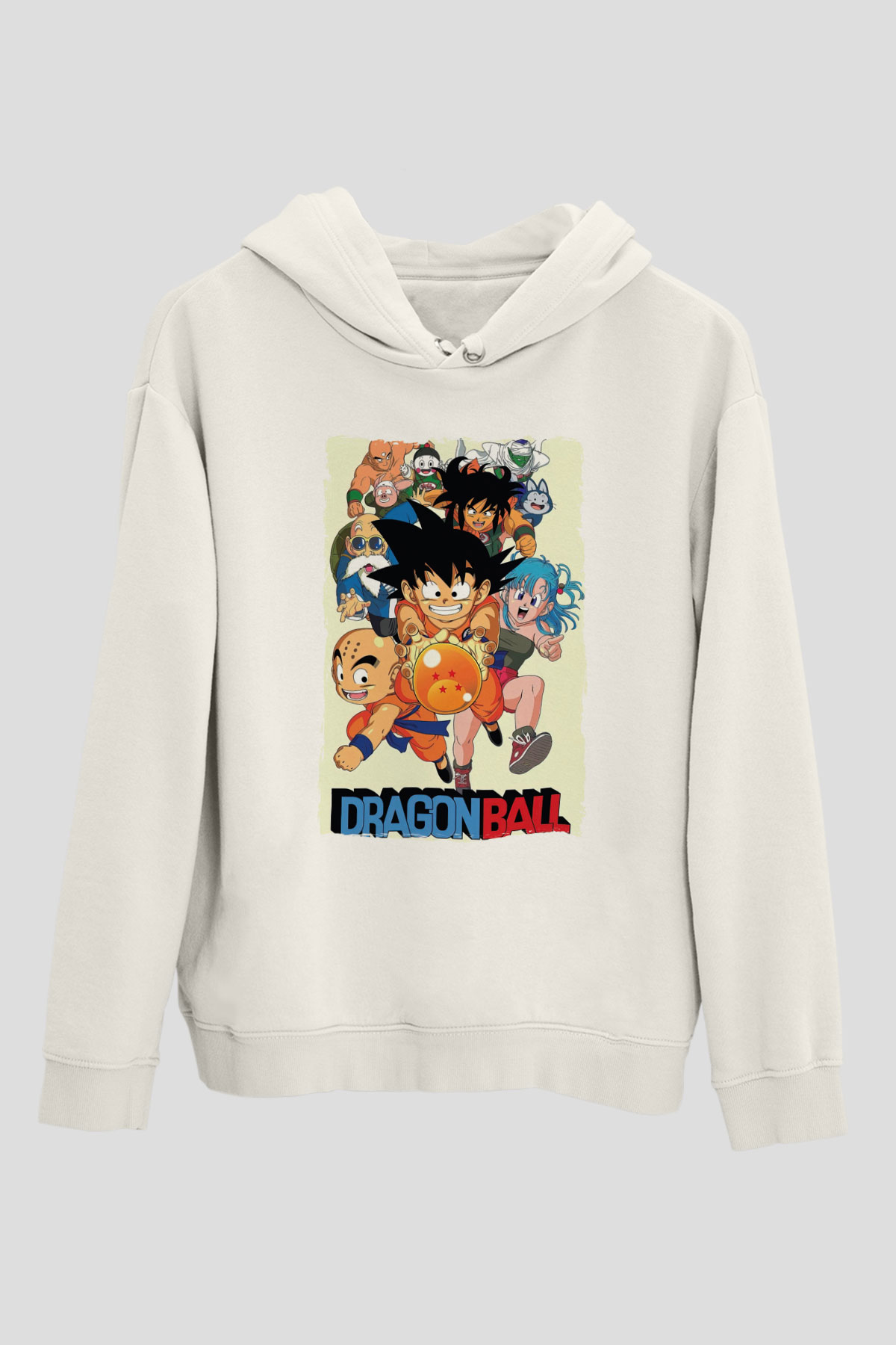 Dragonball Beyaz Unisex Hoodie