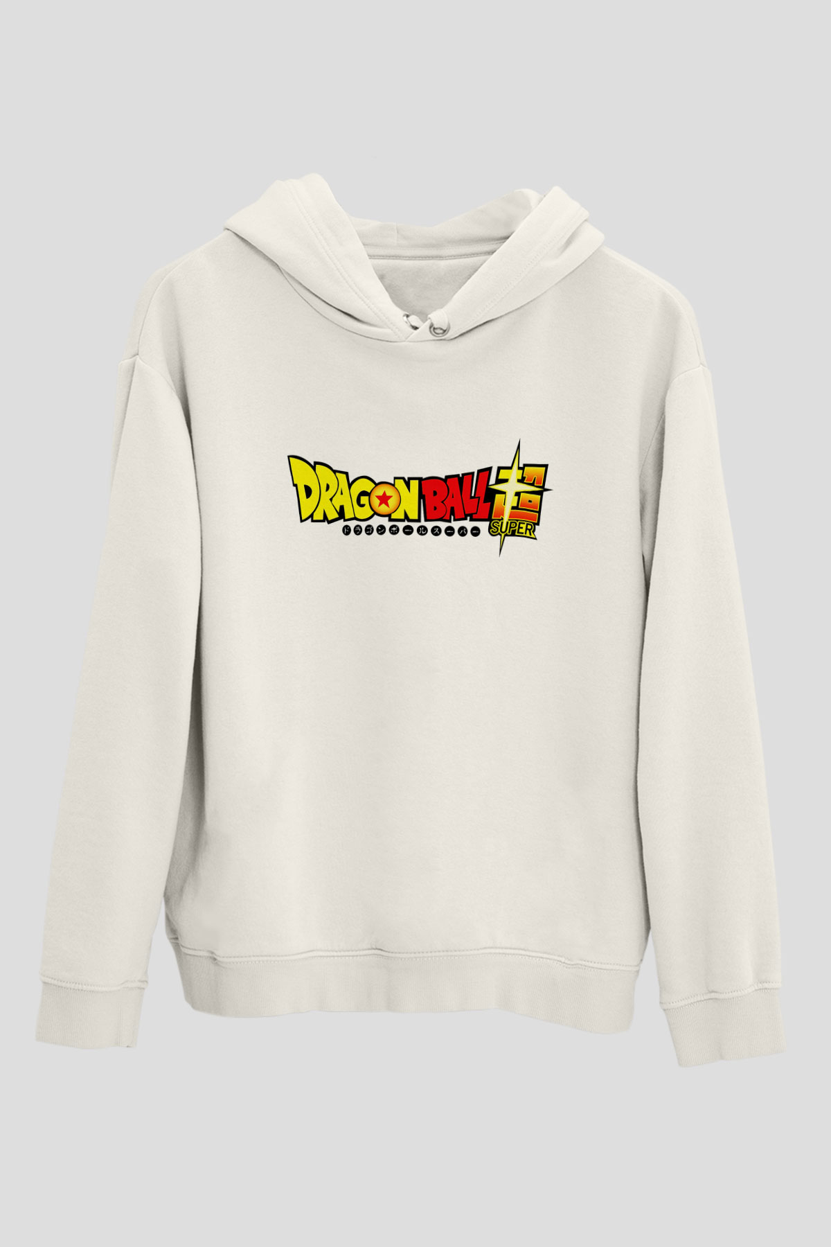Dragonball Beyaz Unisex Kapşonlu Sweatshirt