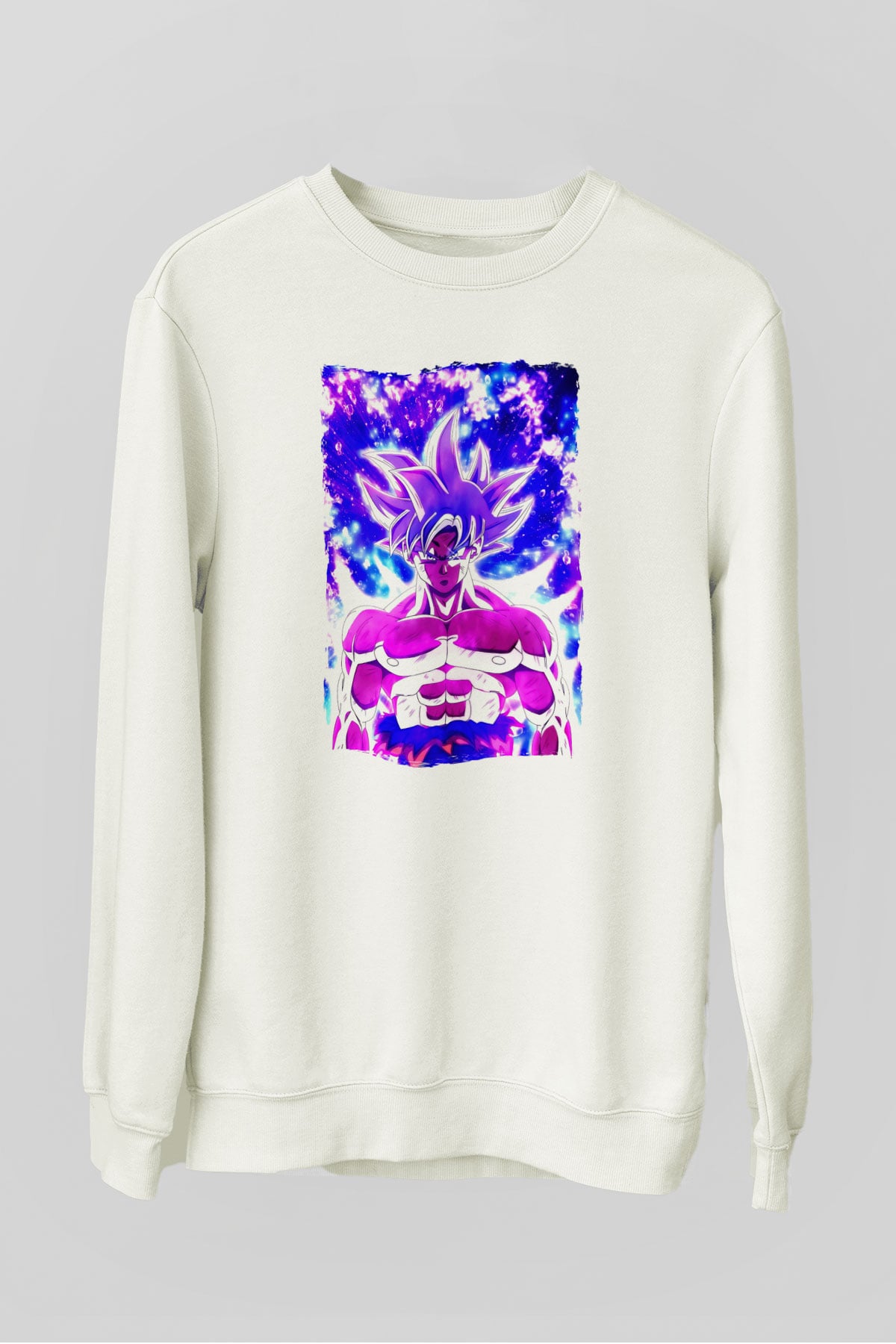 Dragonball Beyaz Unisex Sweatshirt