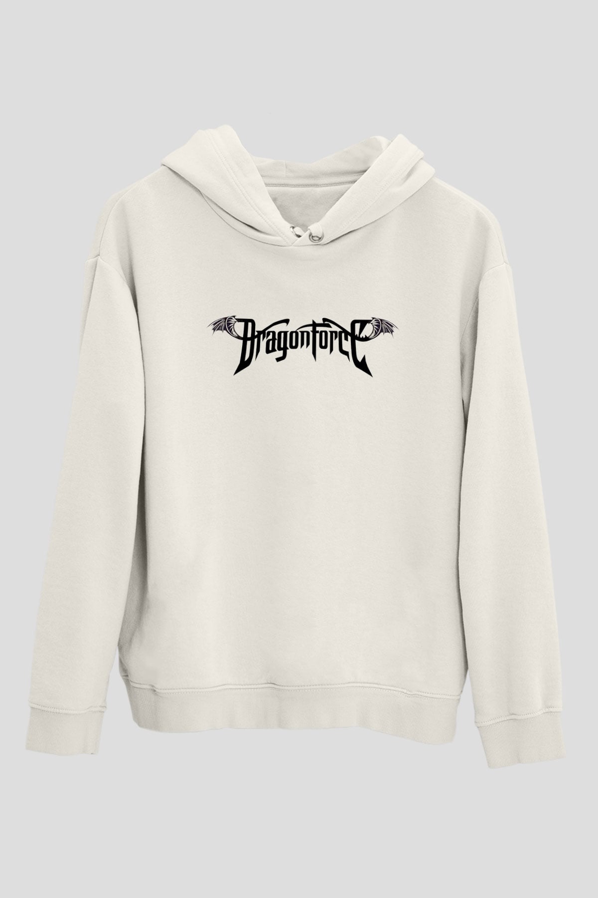 DragonForce Beyaz Unisex Kapşonlu Sweatshirt