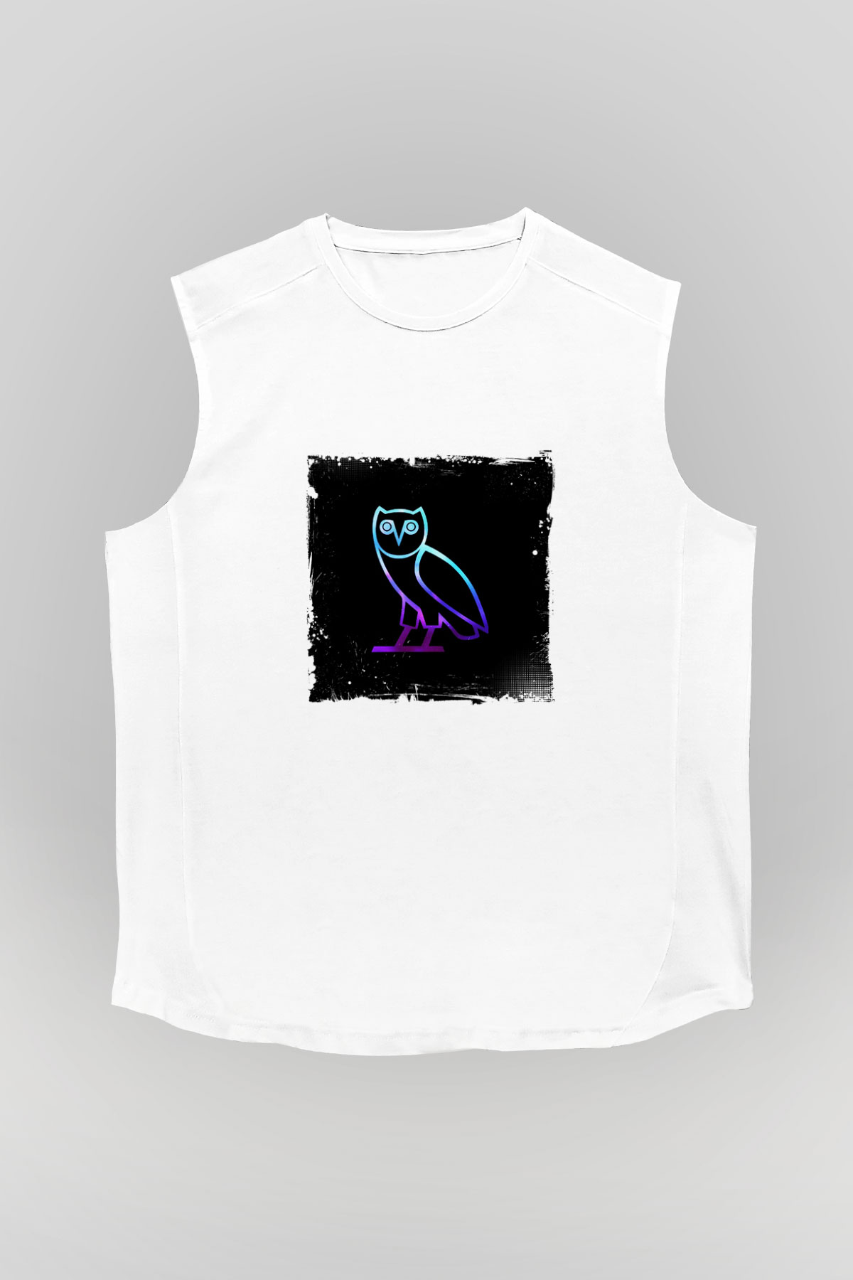 Drake Baskılı Unisex Beyaz Kolsuz Tişört
