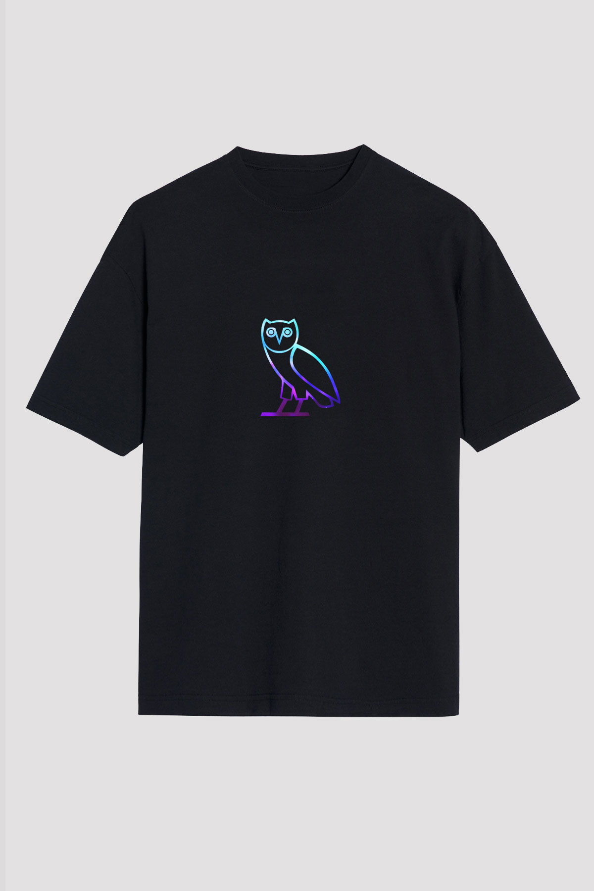 Drake Baskılı Unisex Oversize Siyah Tişört