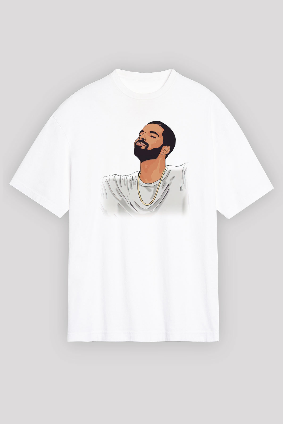 Drake Beyaz Unisex Oversize Tişört T-Shirt