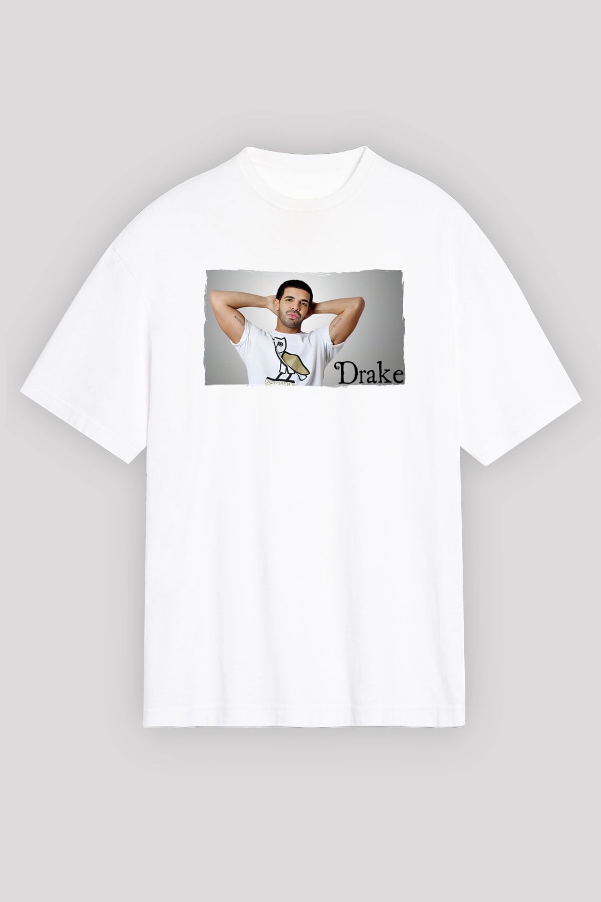 Drake Beyaz Unisex Tişört T-Shirt - TişörtFabrikası