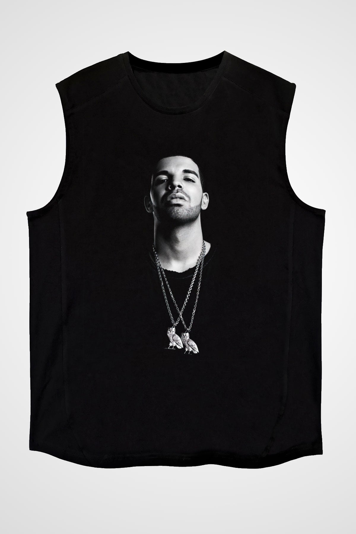 Drake Siyah Unisex Kolsuz Tişört