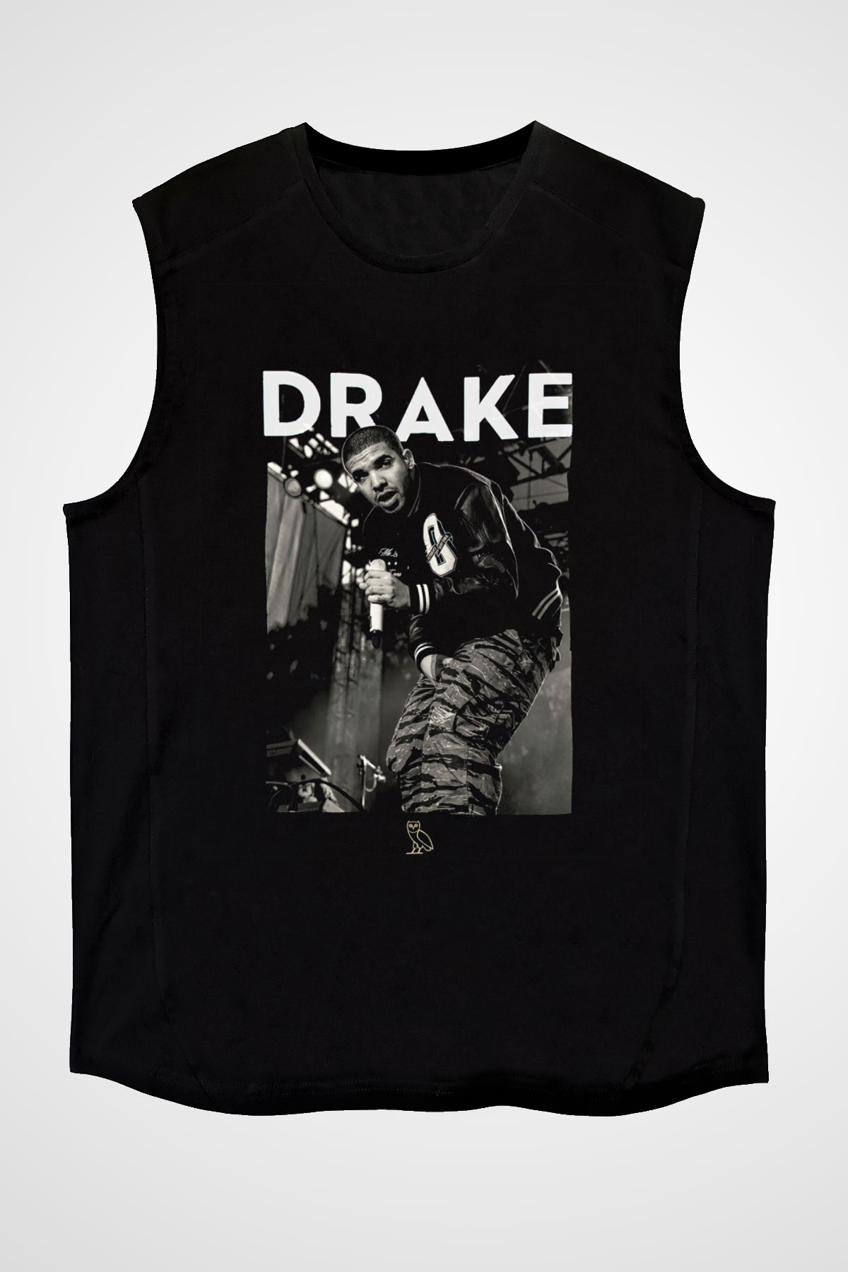 Drake Siyah Unisex Kolsuz Tişört