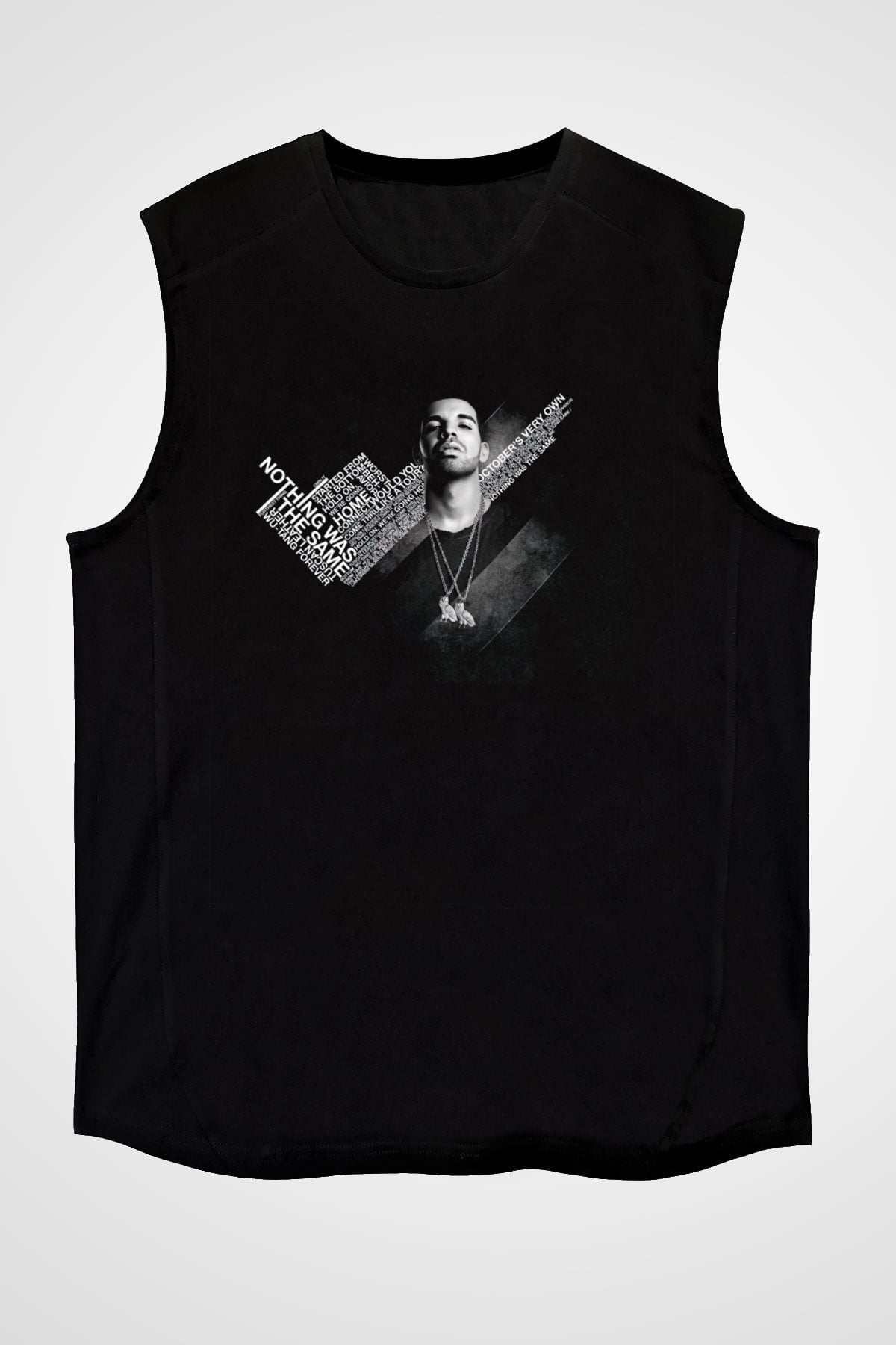 Drake Siyah Unisex Kolsuz Tişört