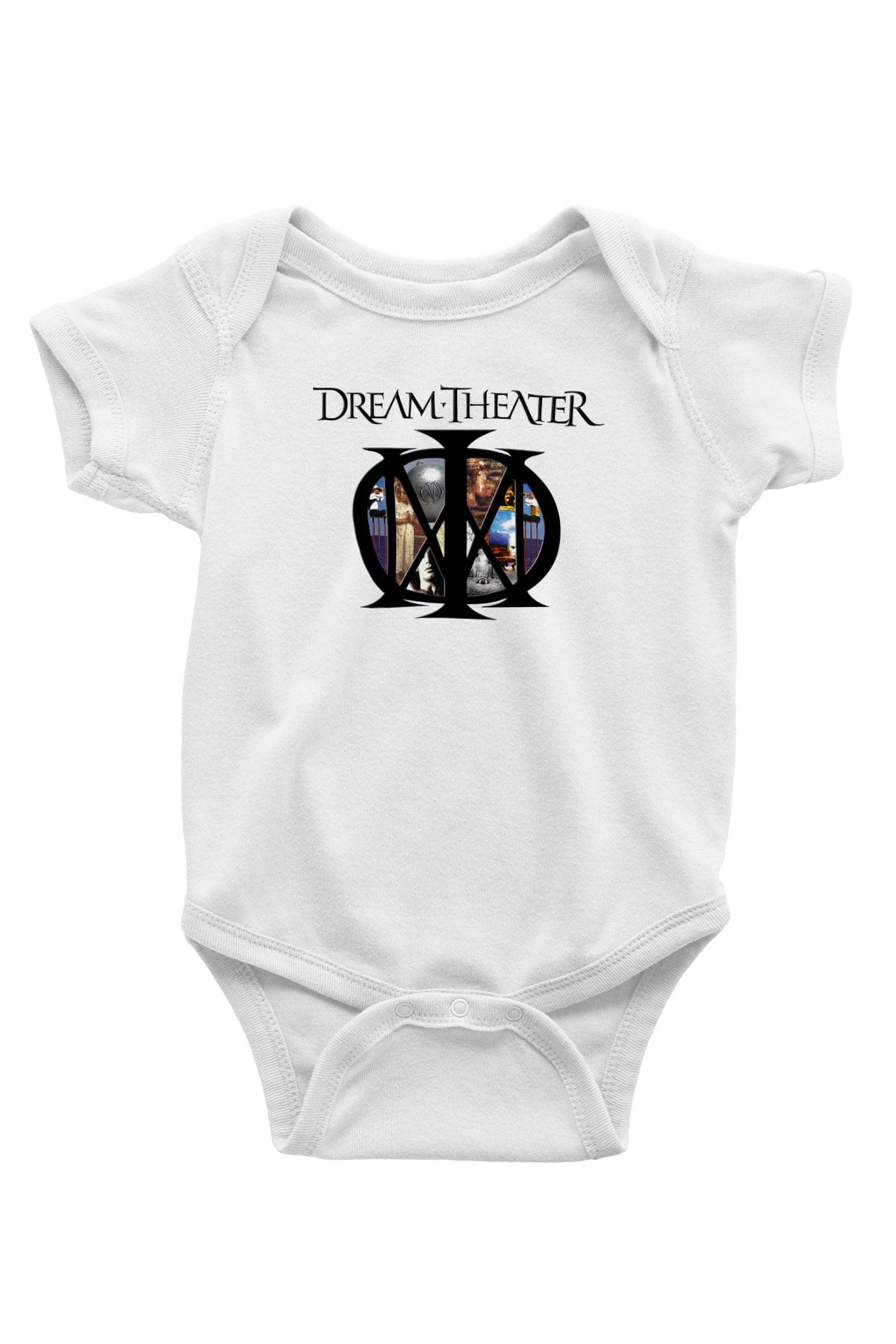 Dream Theater Baskılı Beyaz Unisex Bebek Body - Zıbın