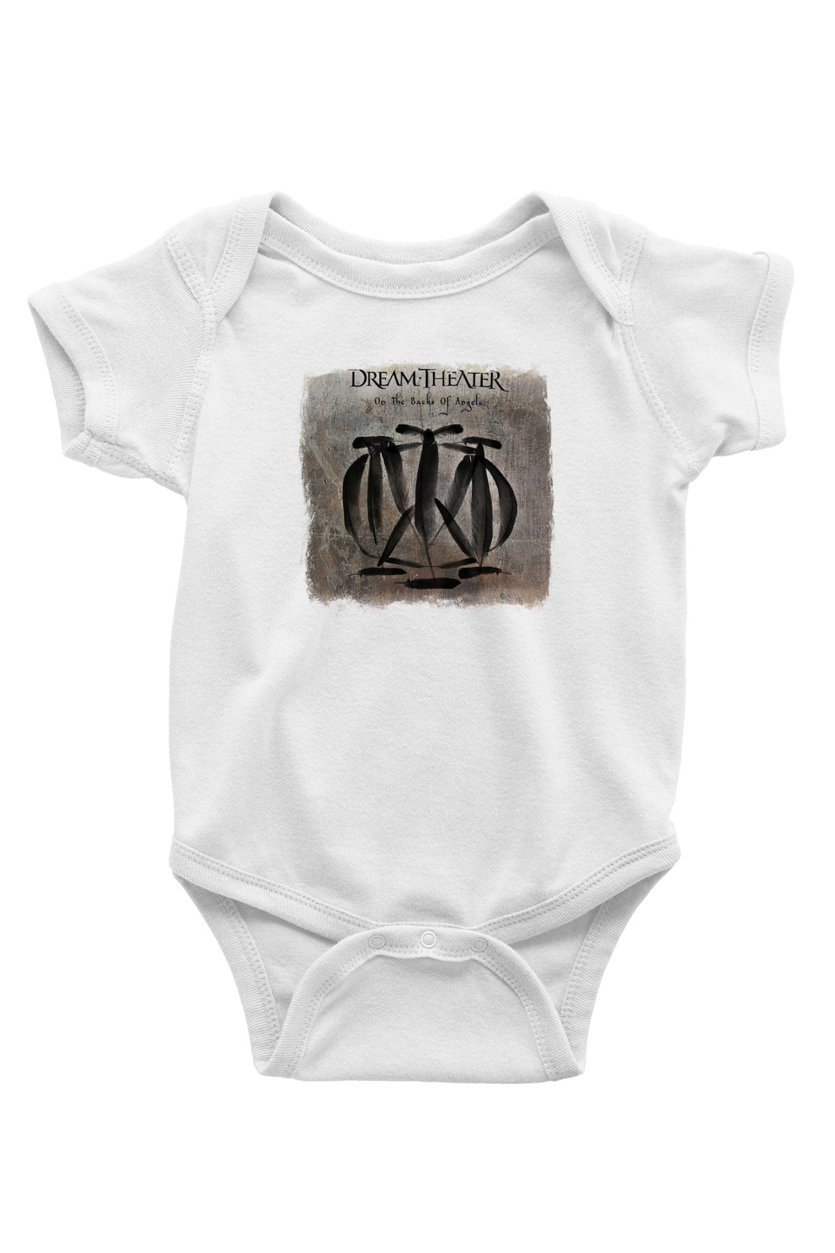 Dream Theater Baskılı Unisex Beyaz Bebek Body - Zıbın