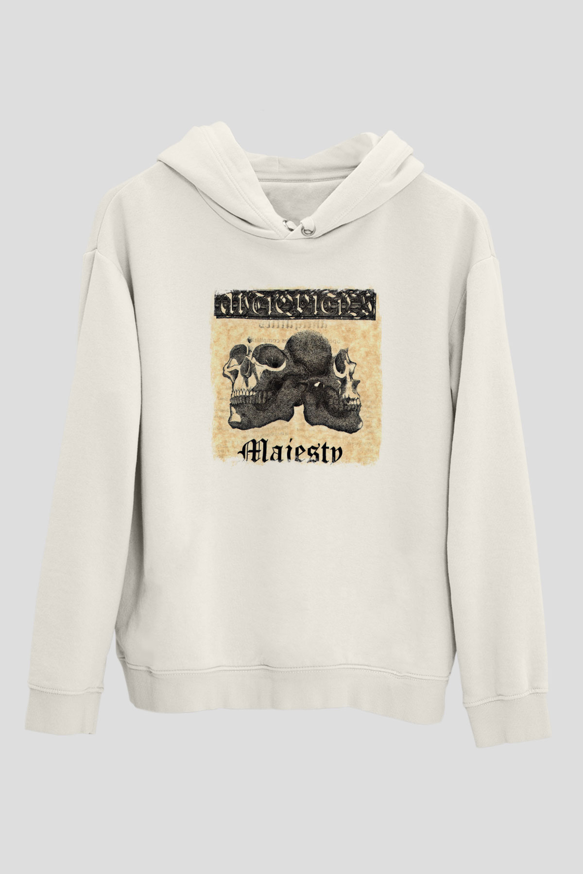 Dream Theater Baskılı Unisex Beyaz Hoodie