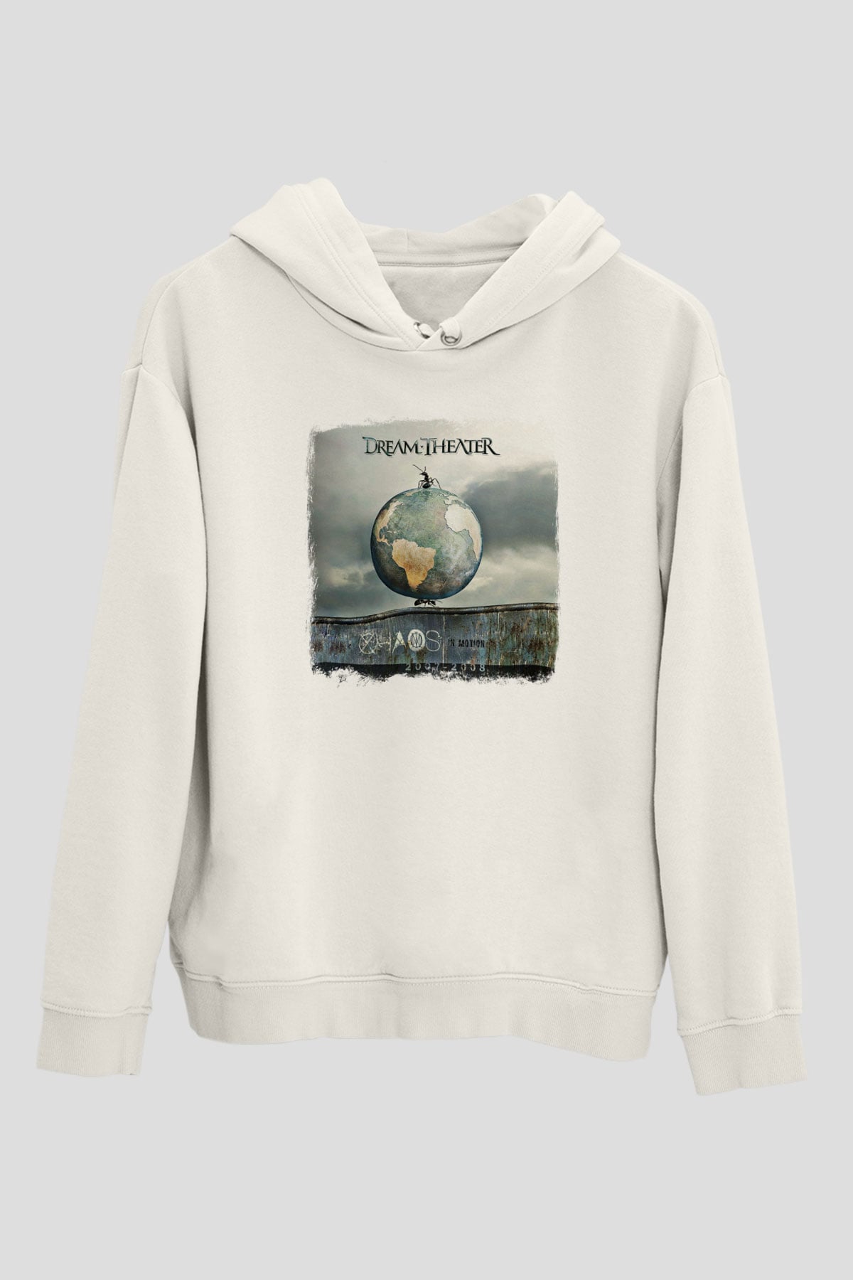 Dream Theater Baskılı Unisex Beyaz Hoodie