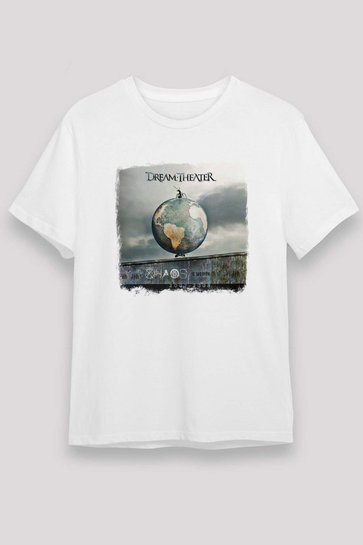 Dream Theater Baskılı Unisex Beyaz Tişört