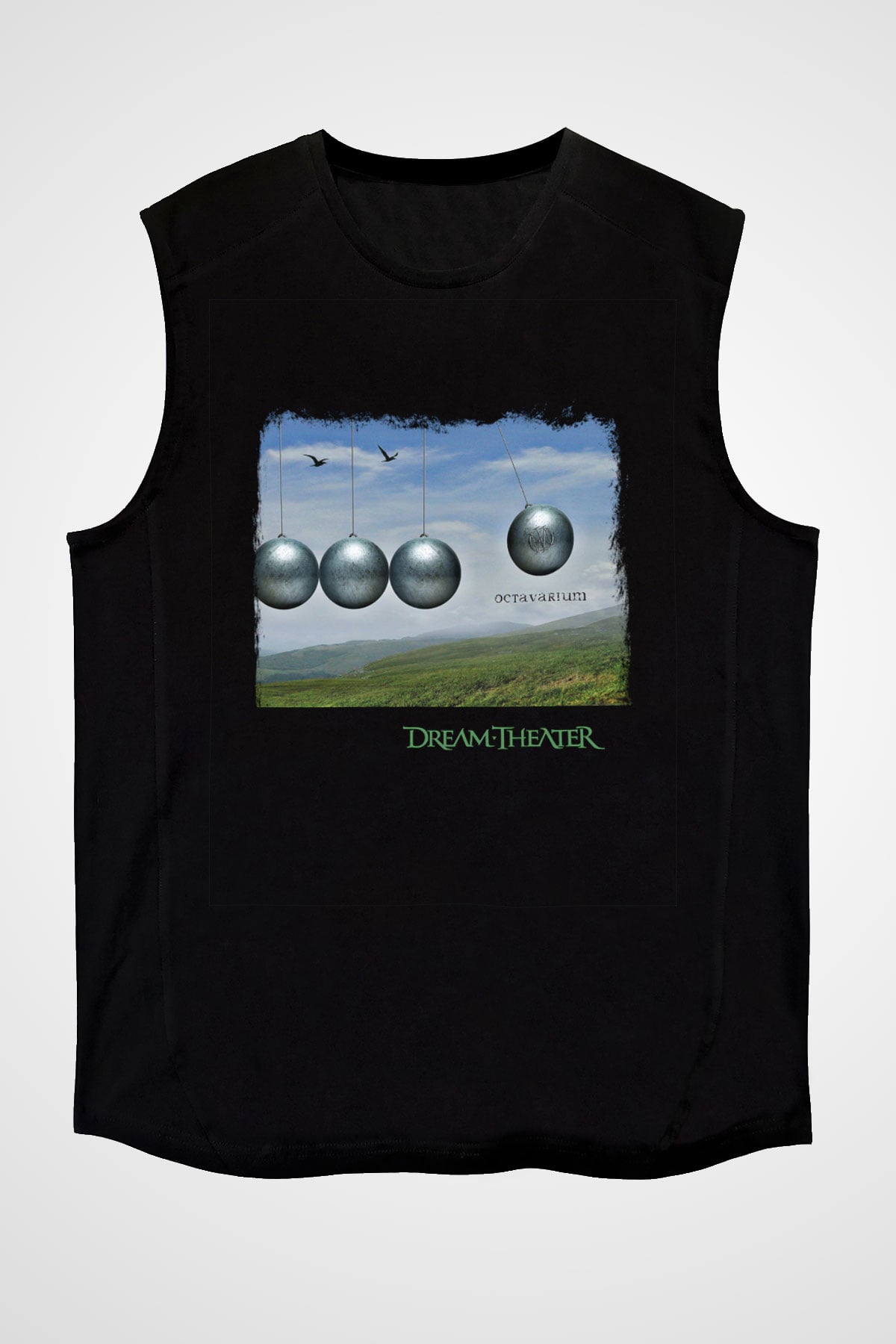 Dream Theater Baskılı Unisex Siyah Kolsuz Tişört