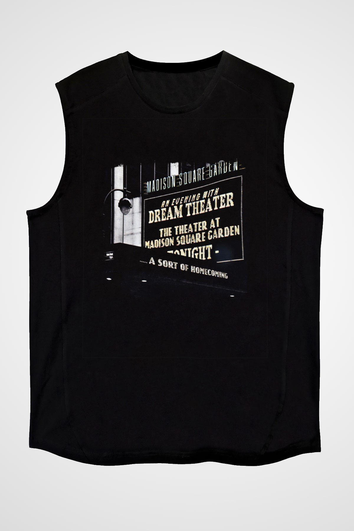 Dream Theater Baskılı Unisex Siyah Kolsuz Tişört
