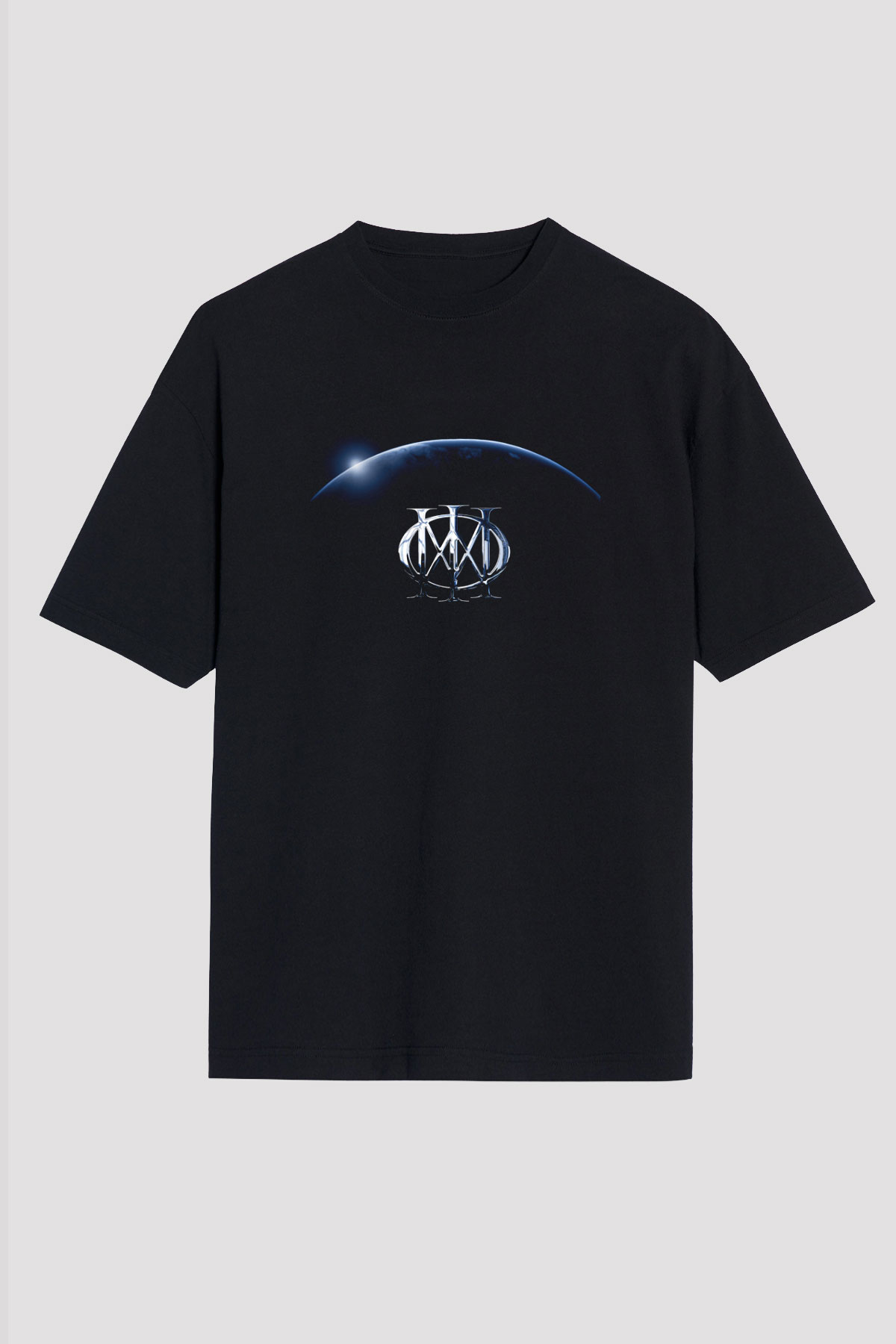Dream Theater Baskılı Unisex Siyah Oversize Tişört