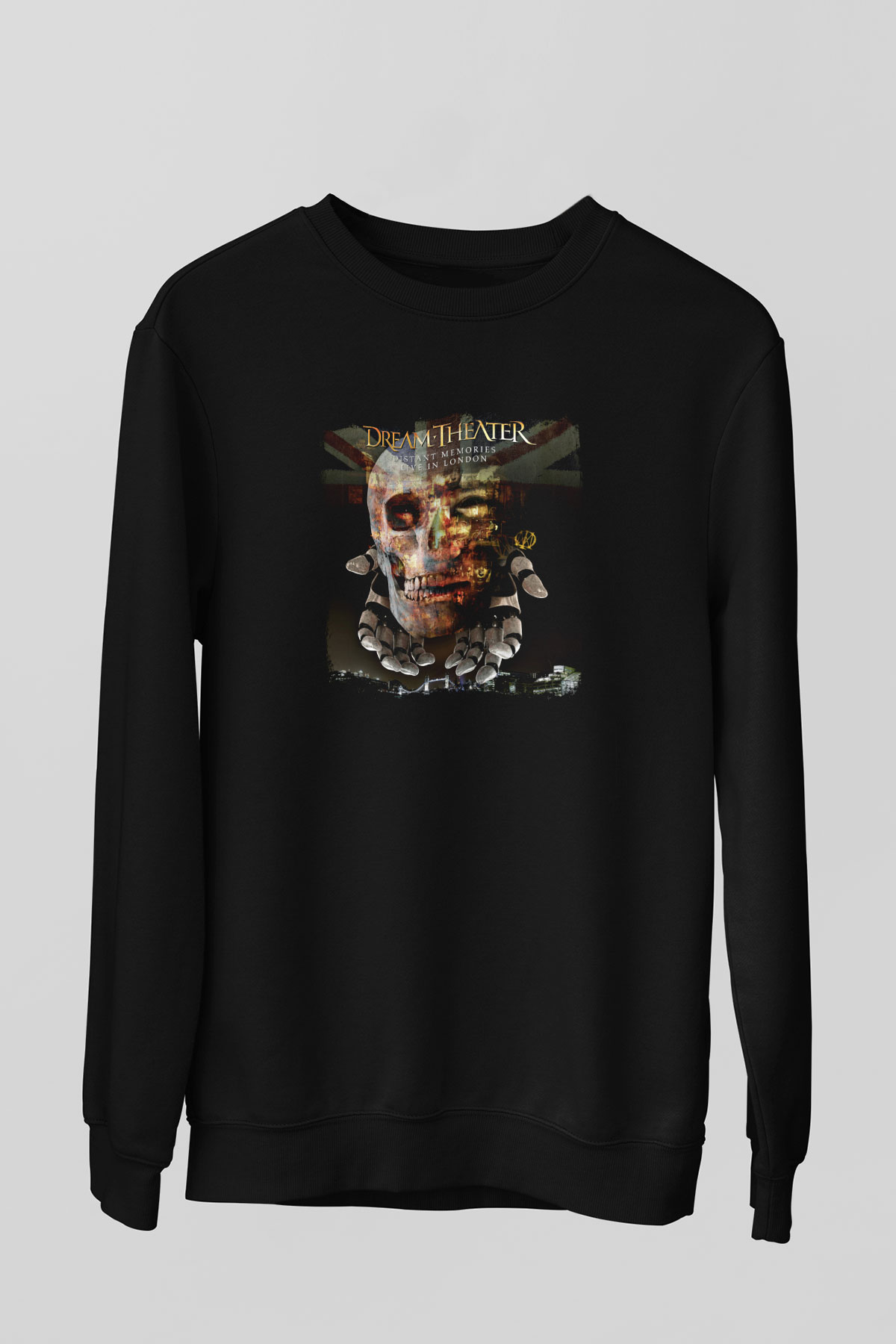 Dream Theater Baskılı Unisex Siyah Sweatshirt