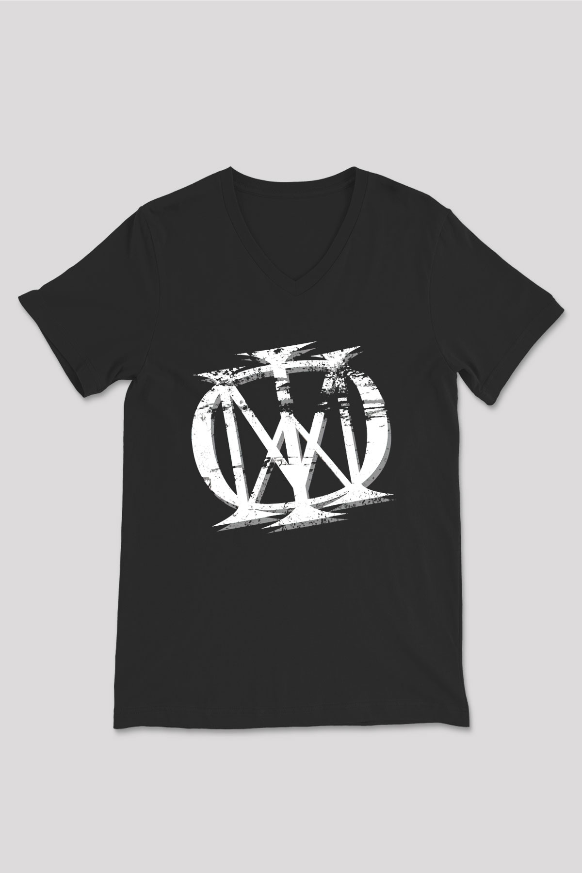 Dream Theater Siyah Unisex V Yaka Tişört T-Shirt