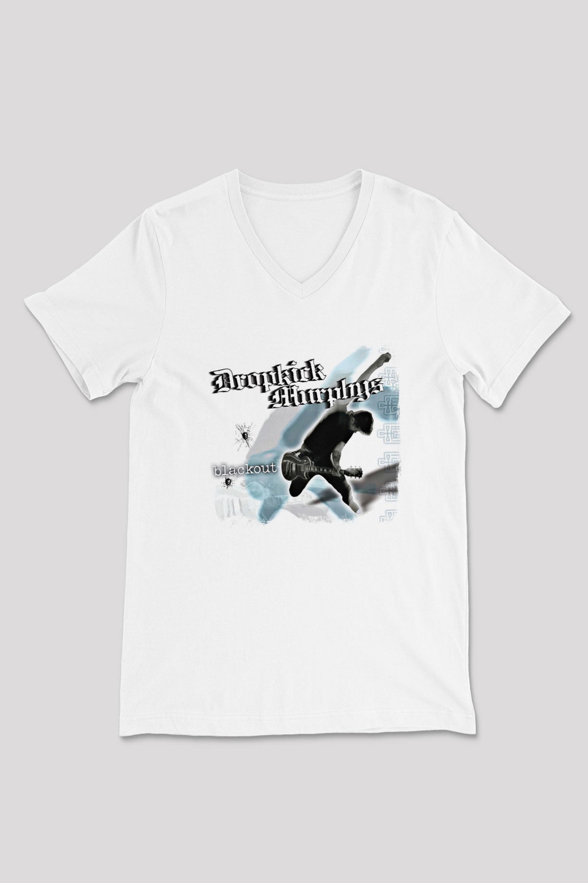Dropkick Murphys Baskılı Unisex Beyaz V Yaka Tişört