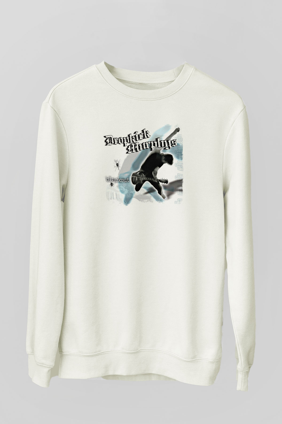 Dropkick Murphys Baskılı Unisex Beyaz Sweatshirt