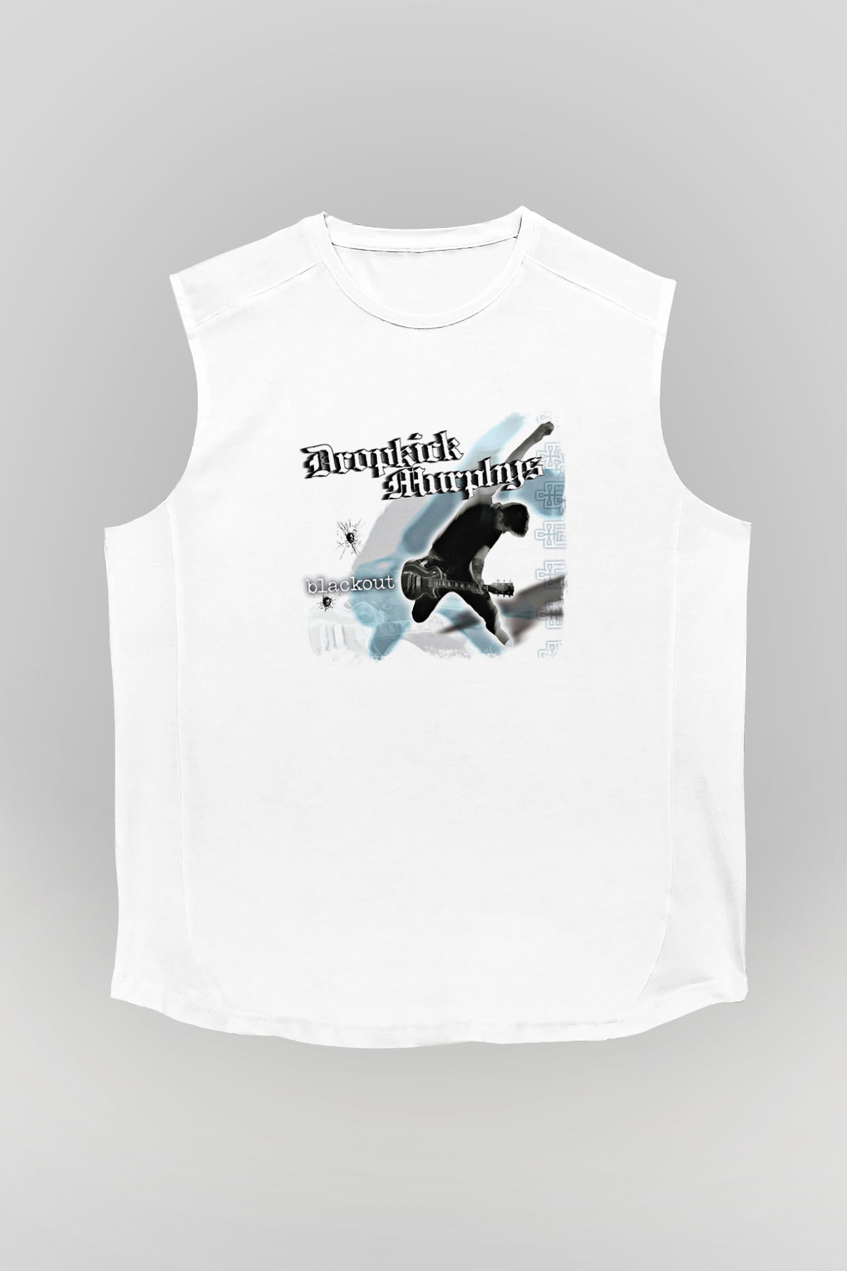 Dropkick Murphys Baskılı Unisex Beyaz Kolsuz Tişört