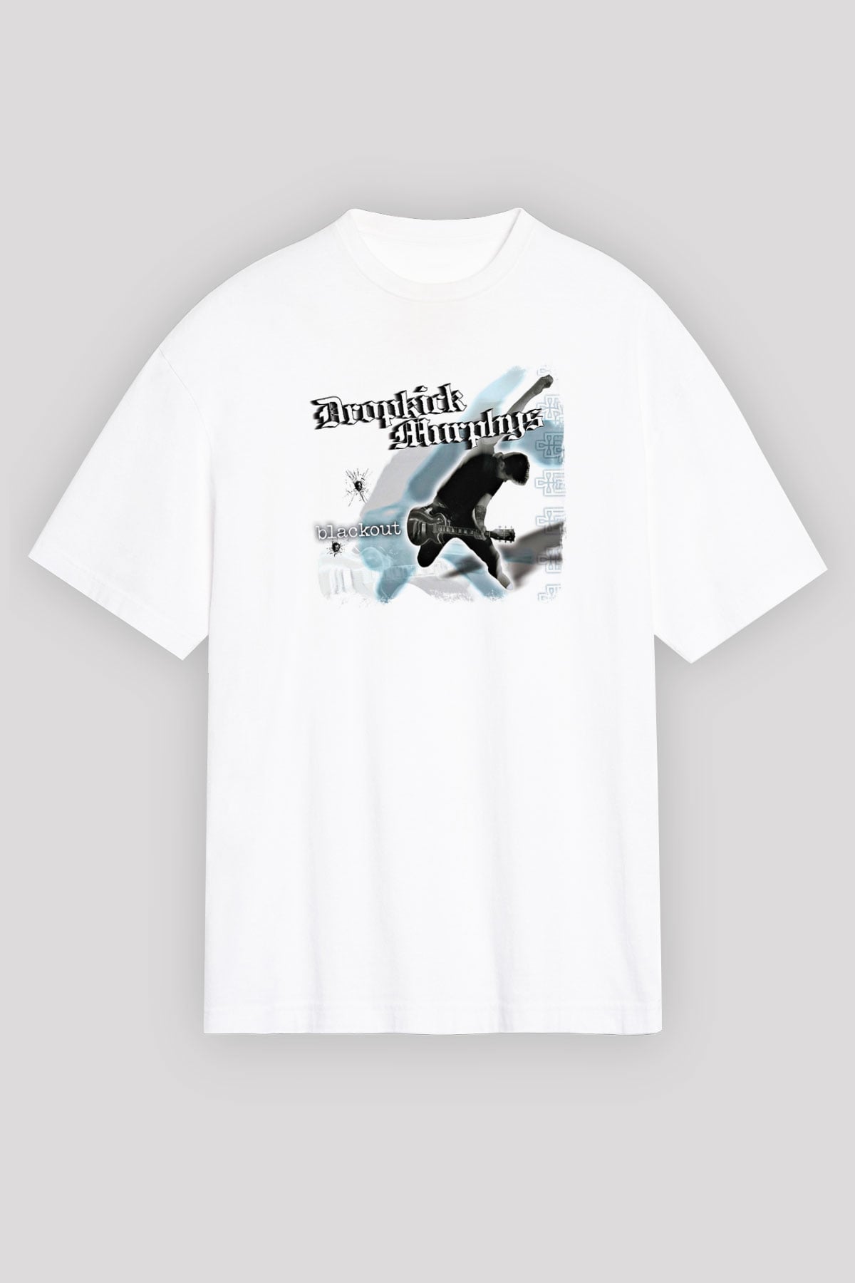 Dropkick Murphys Baskılı Unisex Beyaz Oversize Tişört