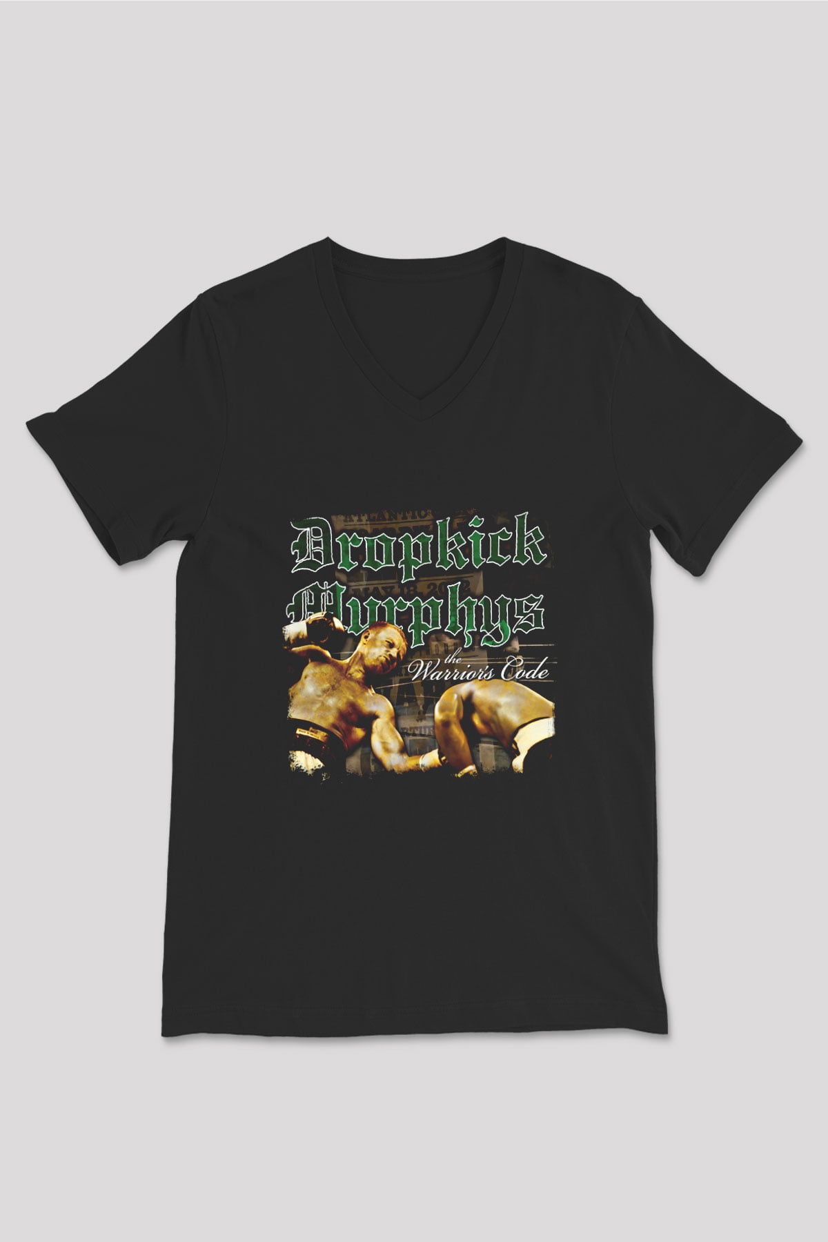 Dropkick Murphys Baskılı Unisex Siyah V Yaka Tişört
