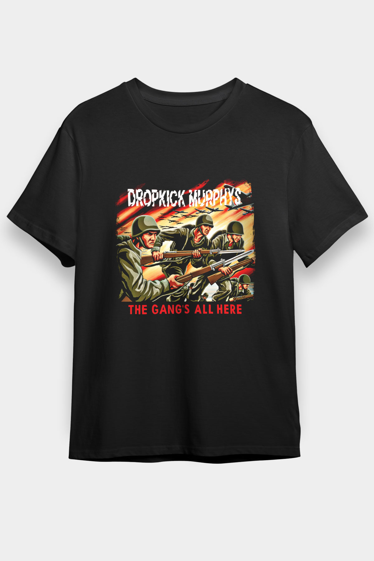 Dropkick Murphys Baskılı Unisex Siyah Tişört