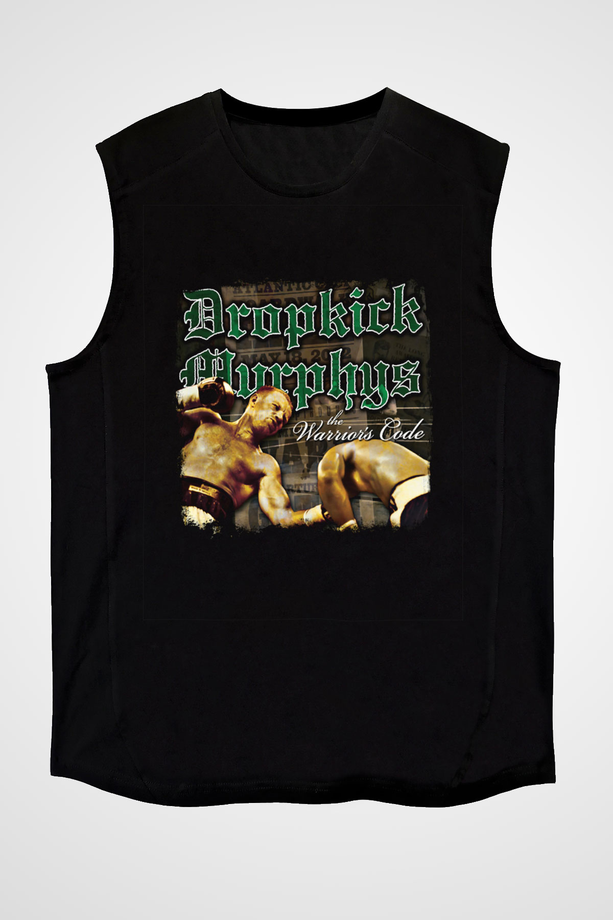 Dropkick Murphys Baskılı Unisex Siyah Kolsuz Tişört