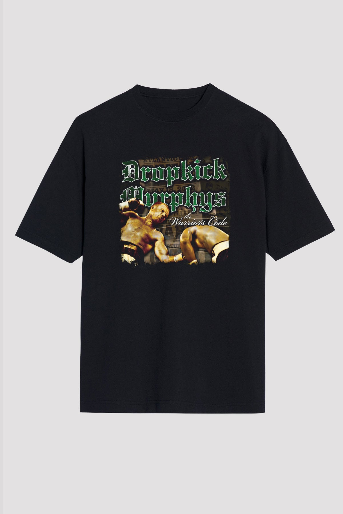 Dropkick Murphys Baskılı Unisex Siyah Oversize Tişört