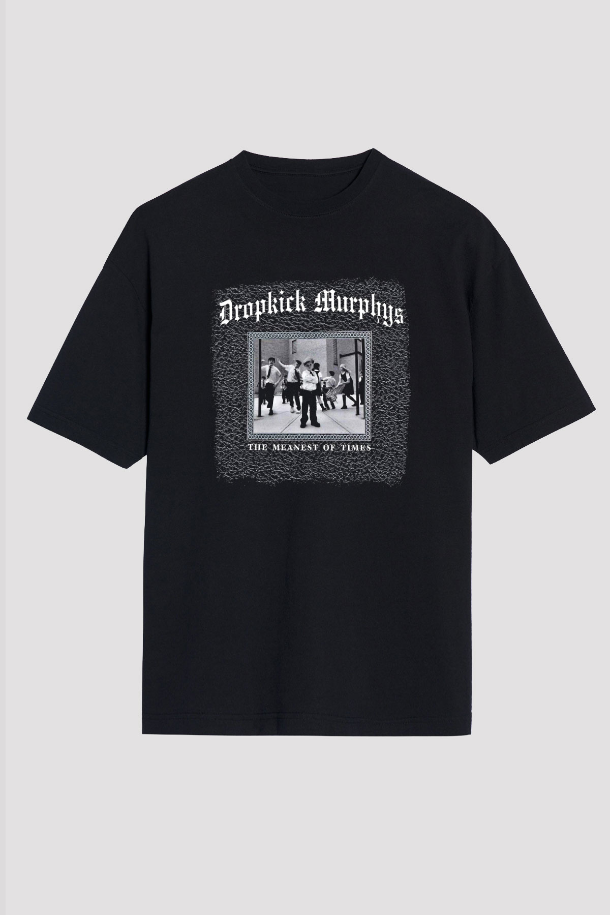 Dropkick Murphys Baskılı Unisex Siyah Oversize Tişört
